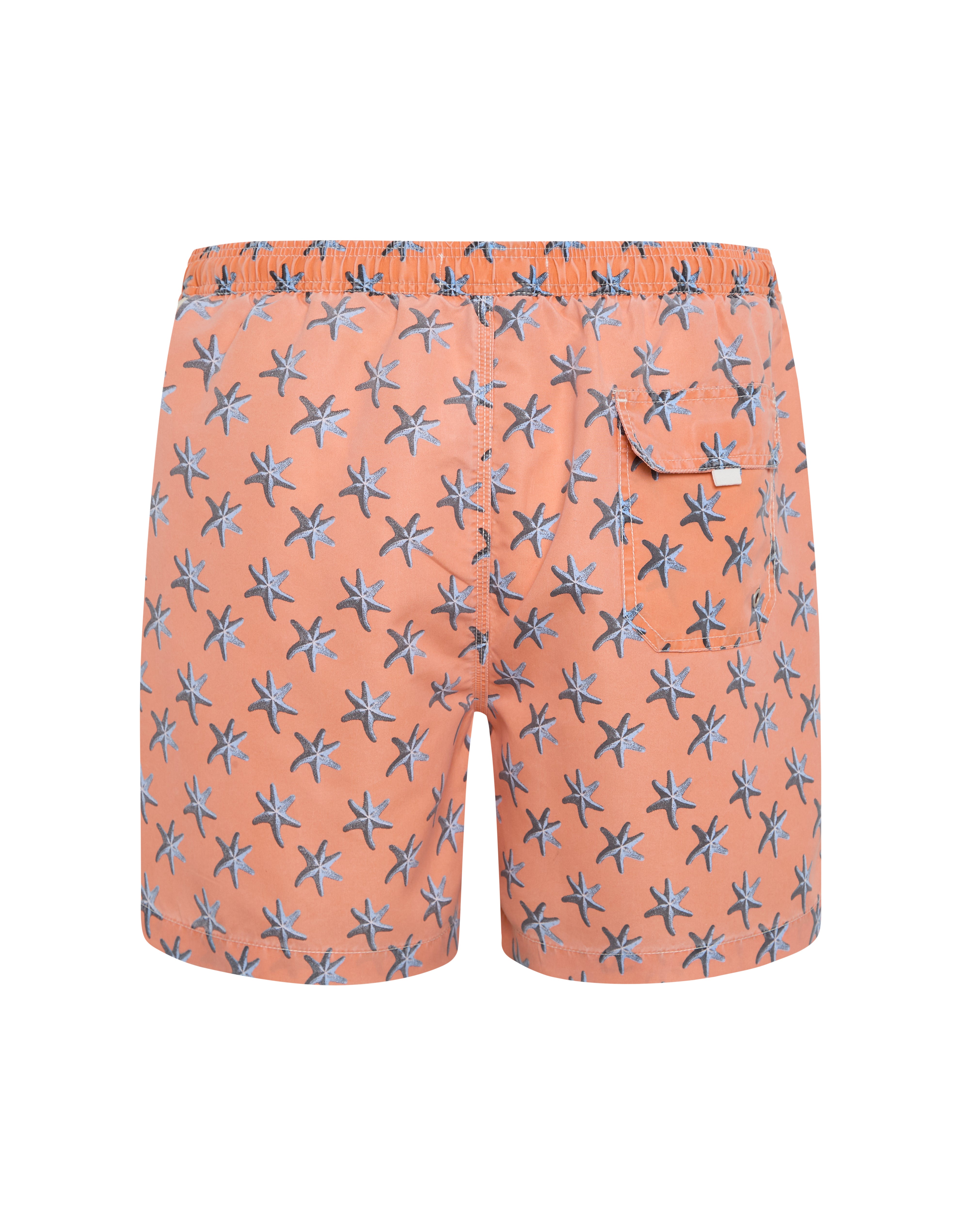 Bañador bermuda estampado Estrella de Mar naranja lavado