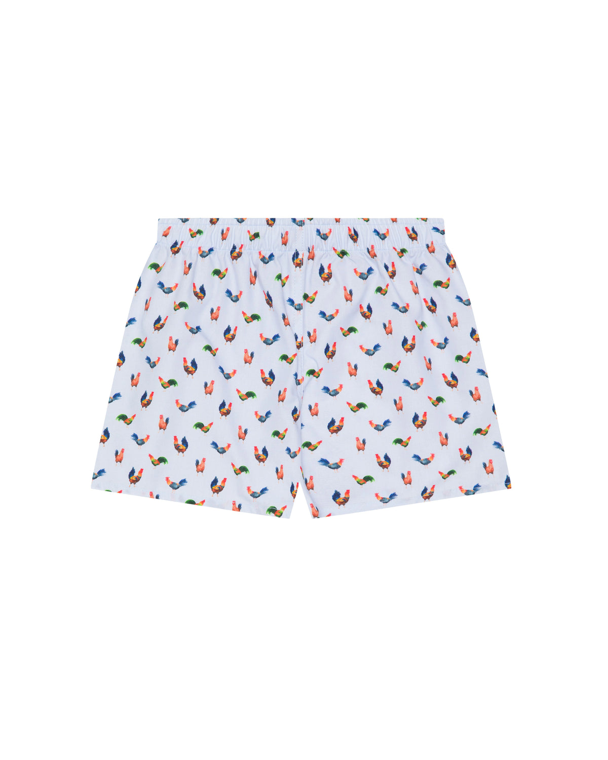 Bóxer de niño Kiff Kiff de algodón azul con estampado de gallos colores