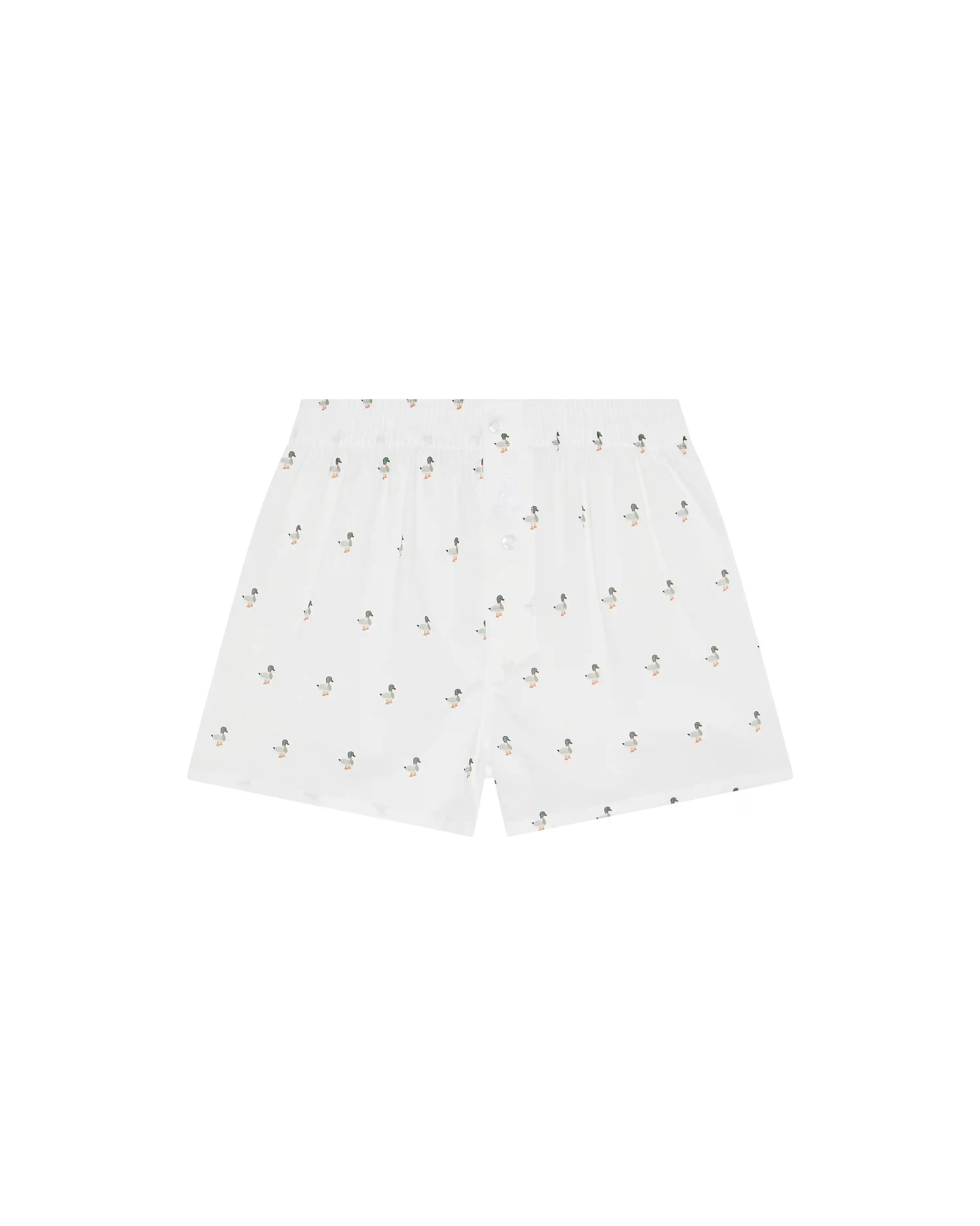 Bóxer de niño Kiff Kiff de algodón blanco con estampado de pato