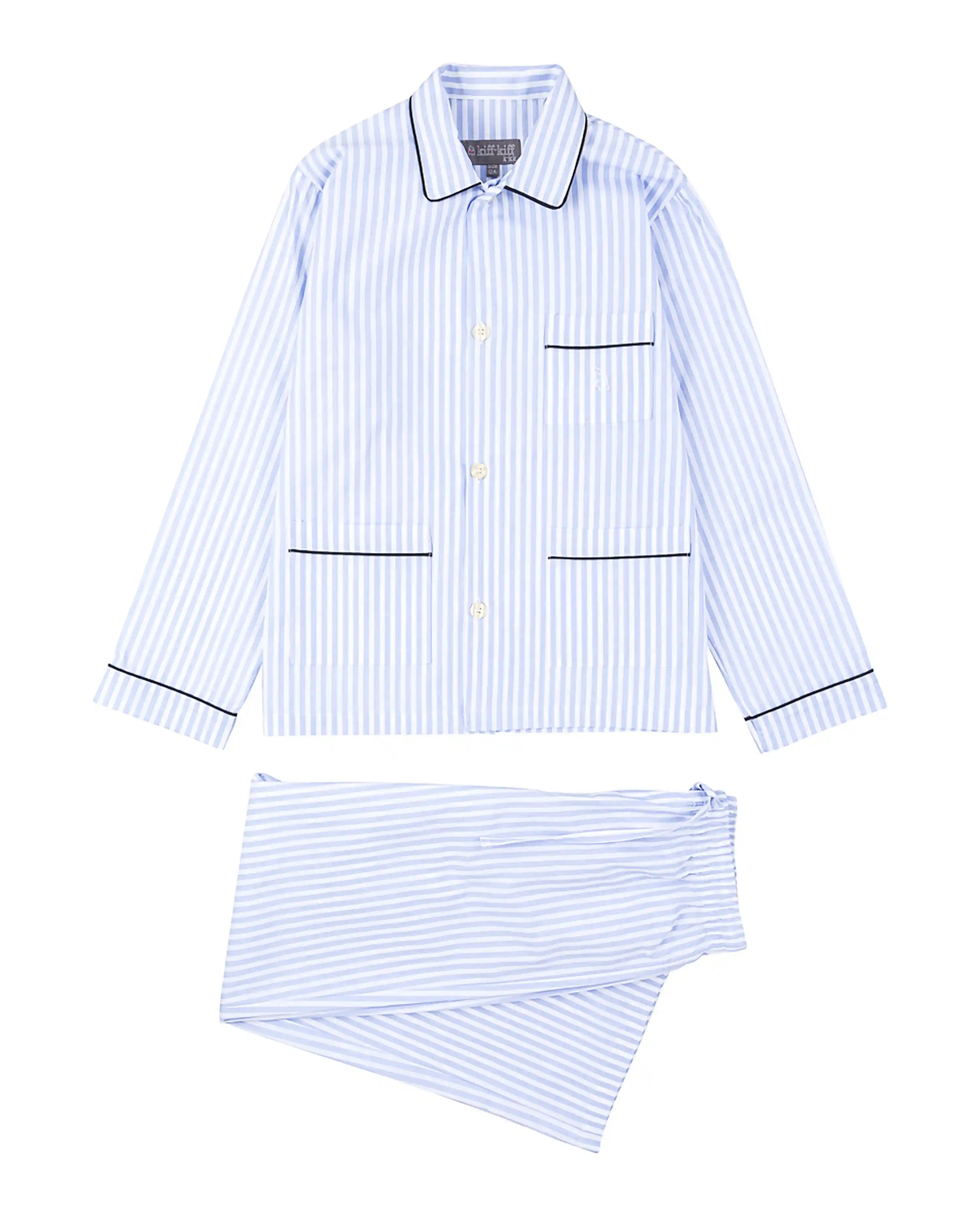 Pijama de niño Kiff Kiff largo de algodón con rayas