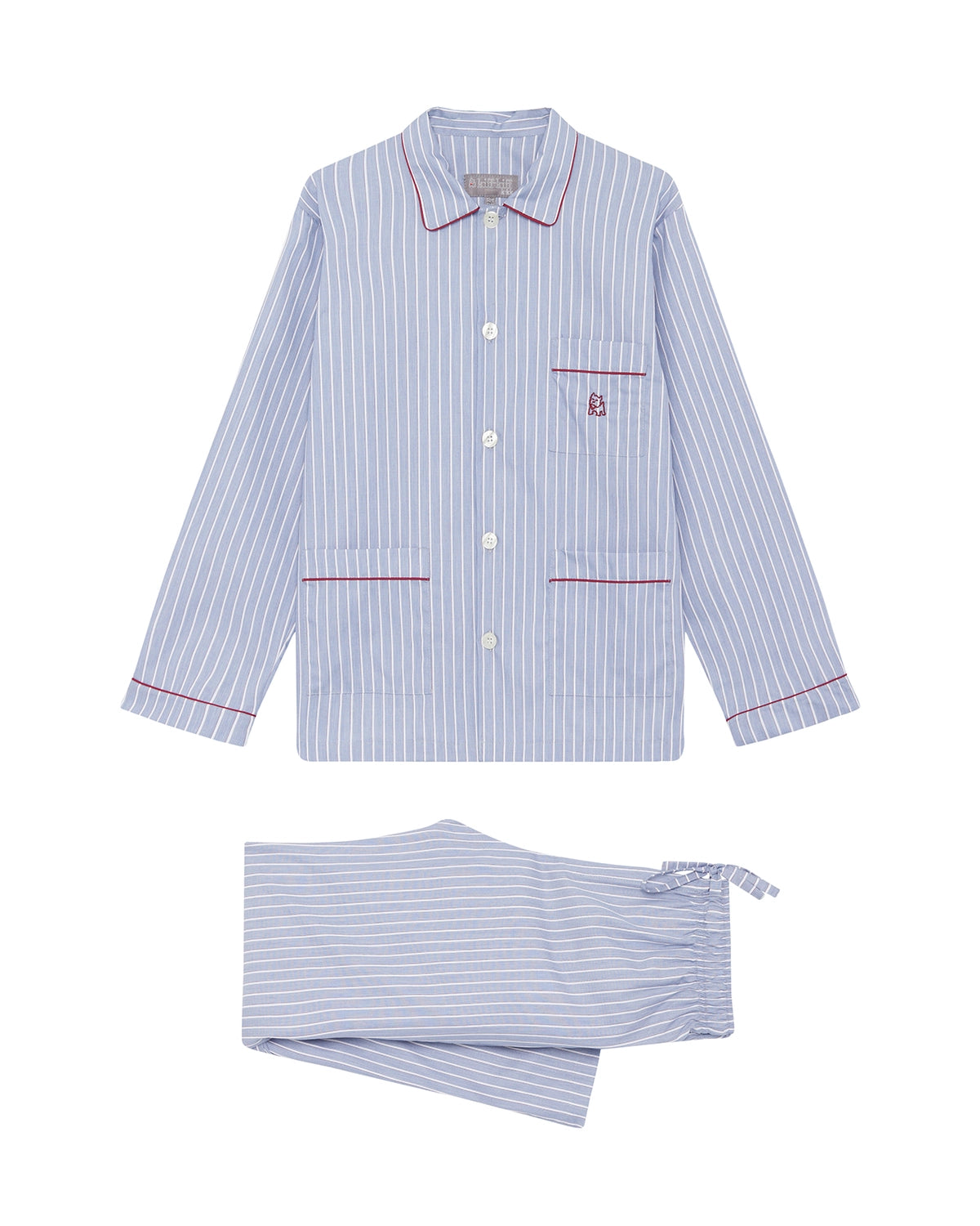 Pijama de niño Kiff Kiff largo de algodón con rayas