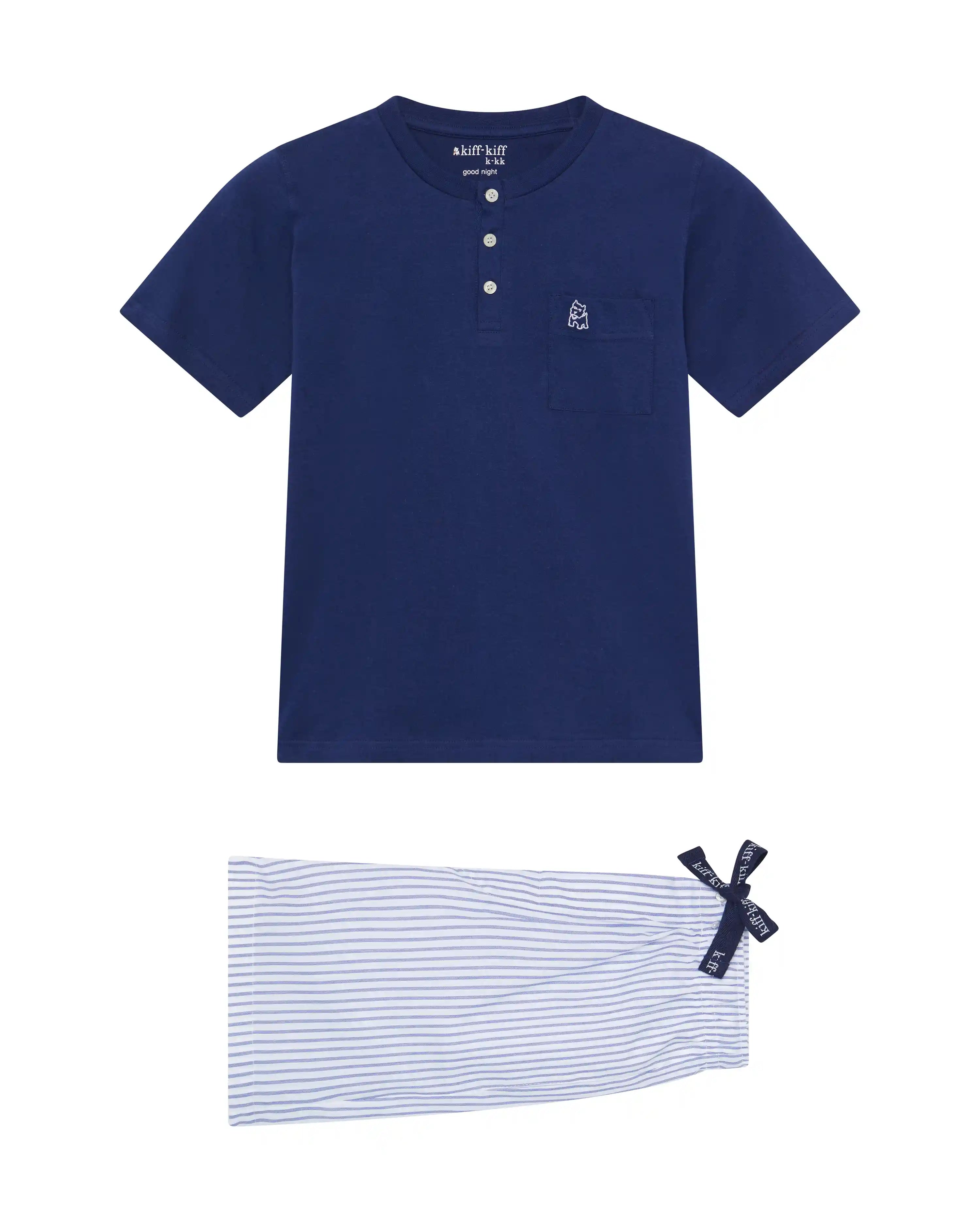 Pijama de niño corto combinado camiseta pantalón