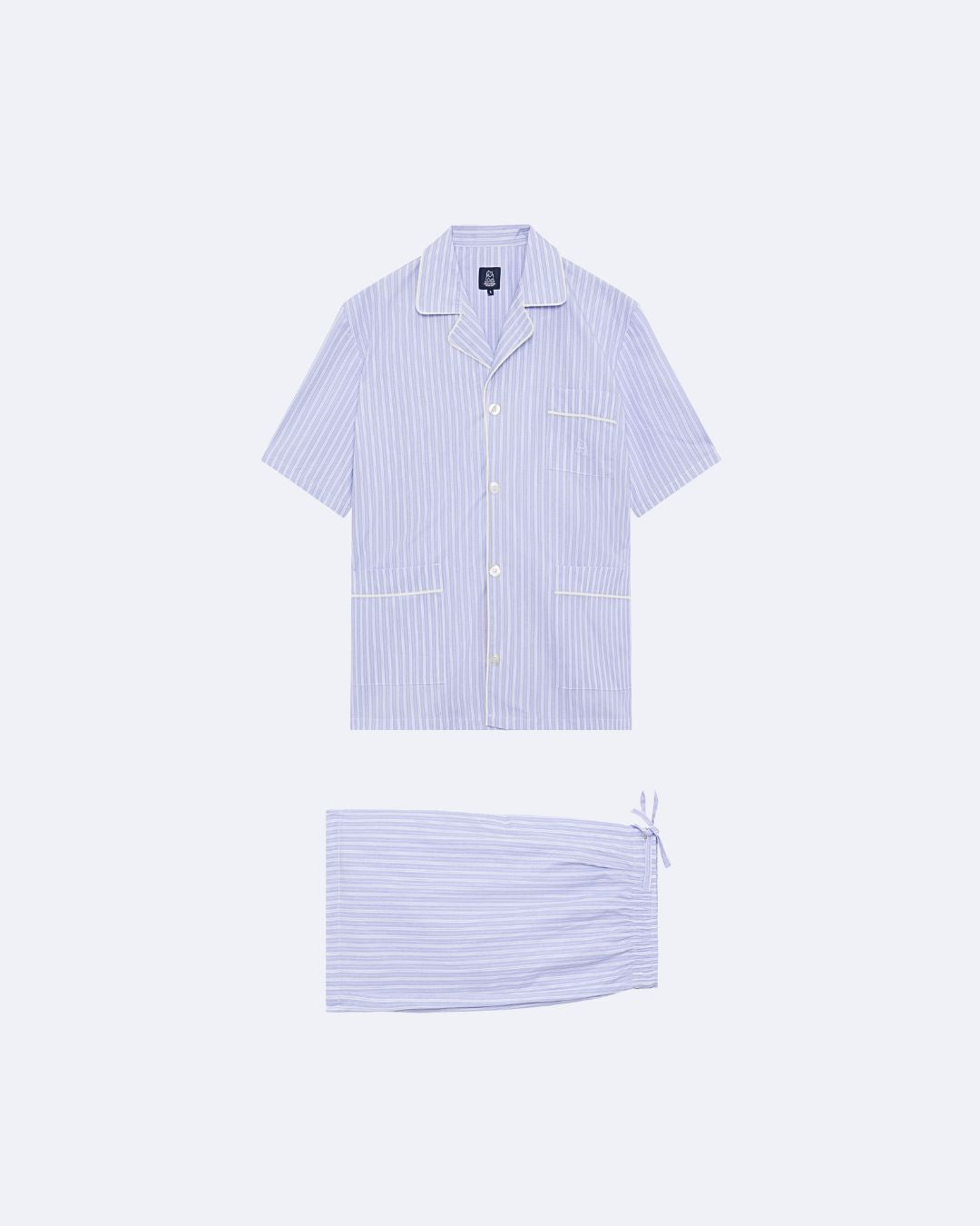 Pijama corto de hombre algodón de rayas
