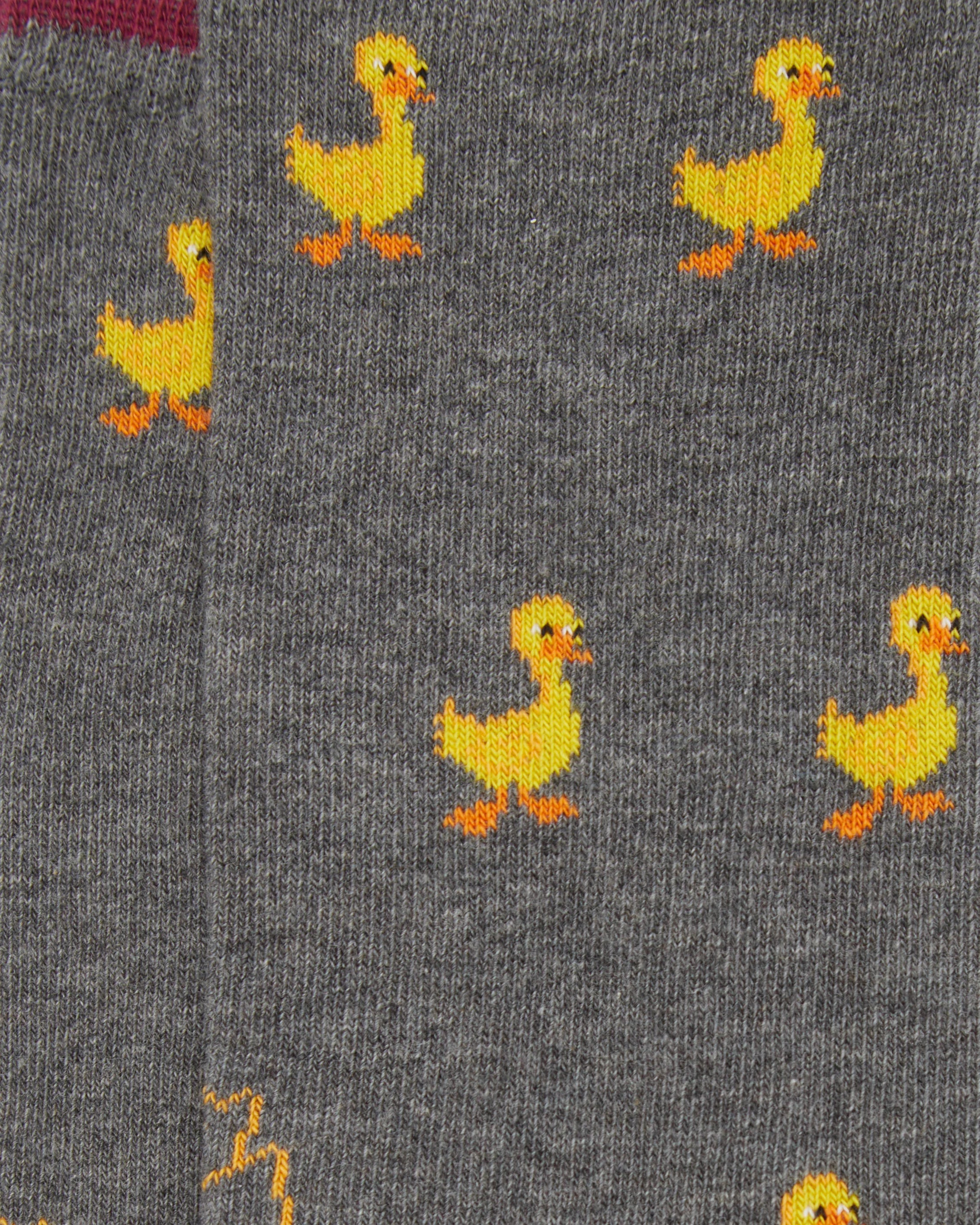 Calcetines media caña de mujer Kiff Kiff estampado pato gris claro