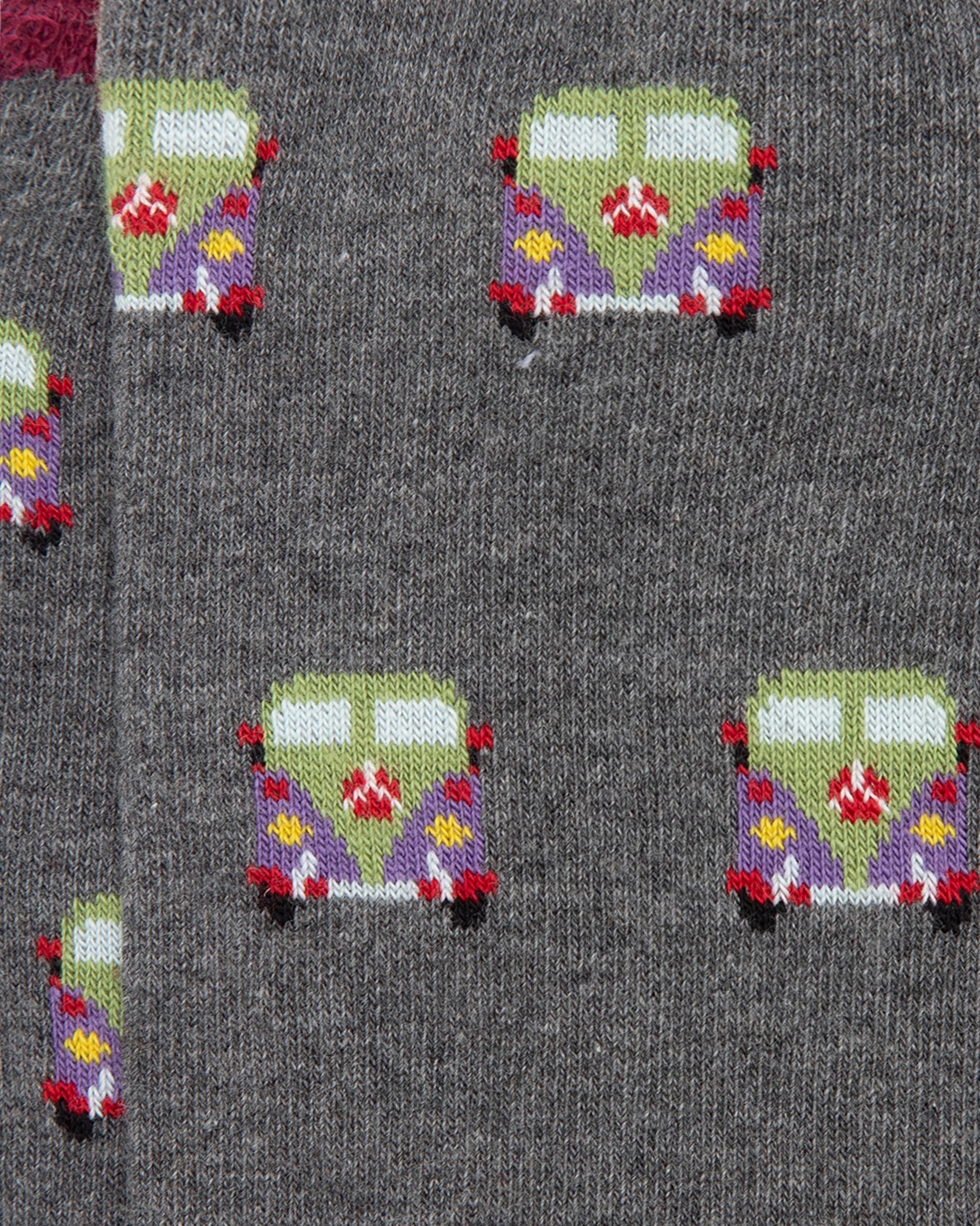 Calcetines media caña de mujer Kiff Kiff estampado camioneta gris claro