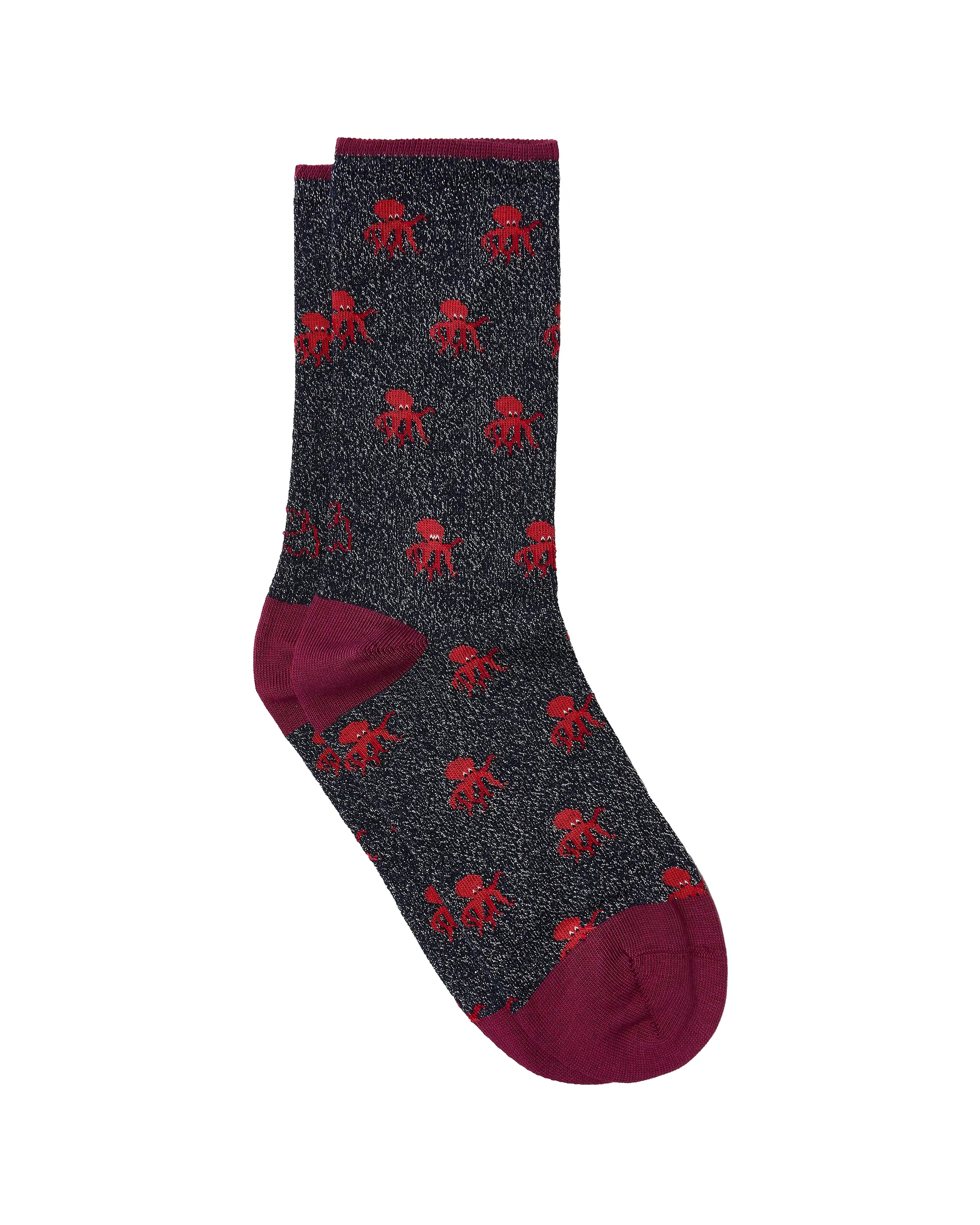 Calcetines media caña de mujer Kiff Kiff estampado pulpo azul