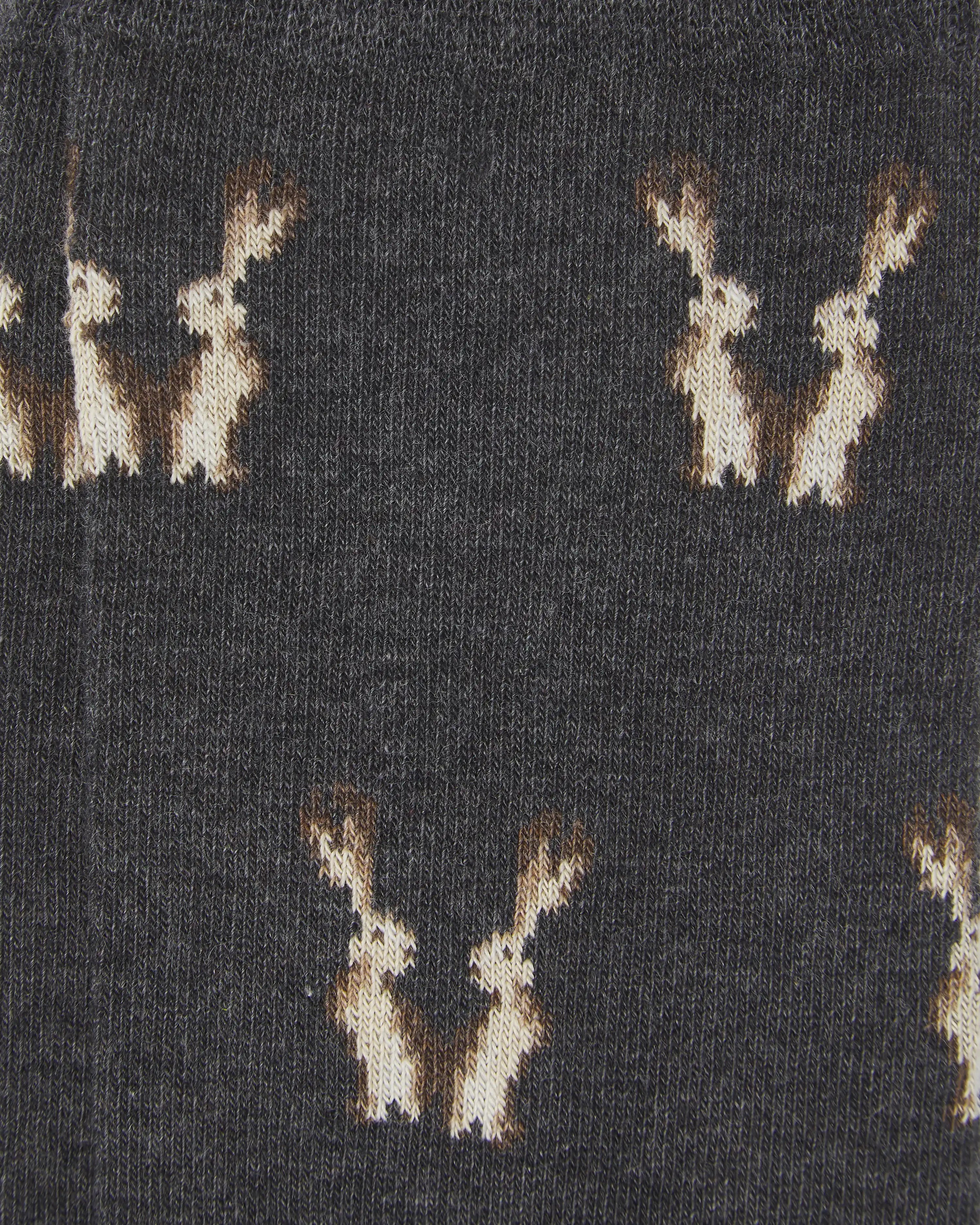 Calcetines media caña de mujer Kiff Kiff estampado liebres gris oscuro