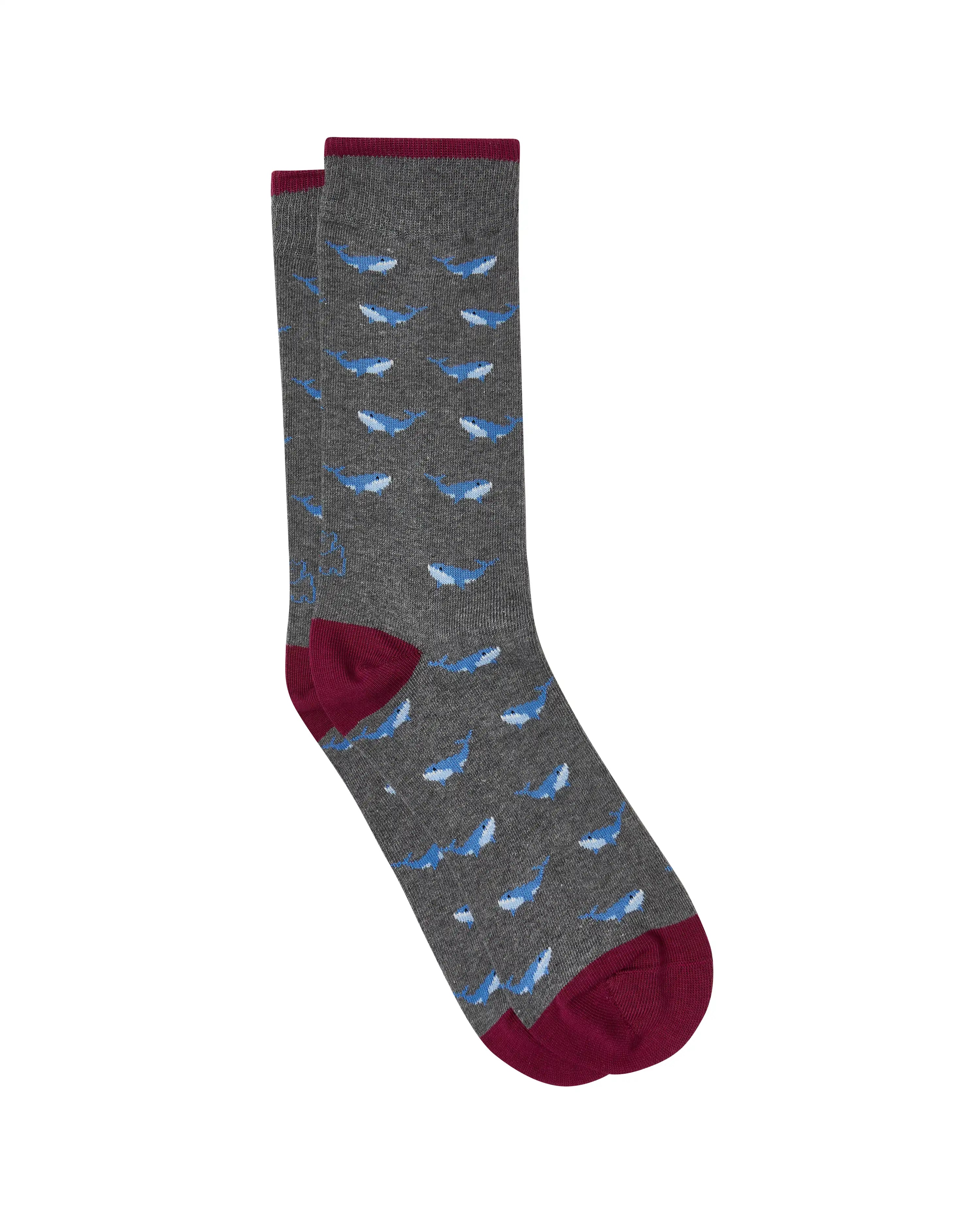 Calcetines media caña de hombre Kiff Kiff estampado ballenas