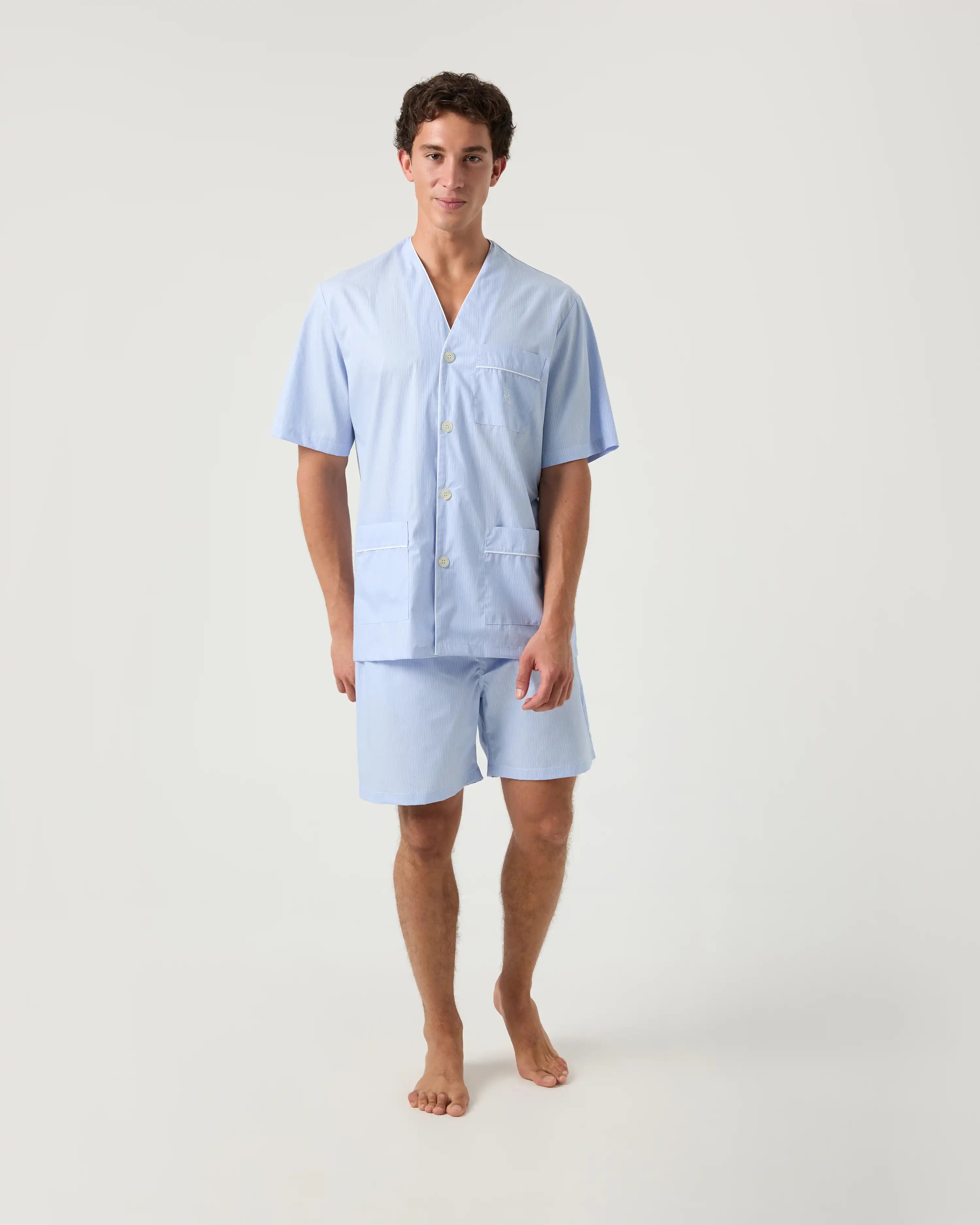 Pijama corto de hombre Kiff Kiff de tela con rayas