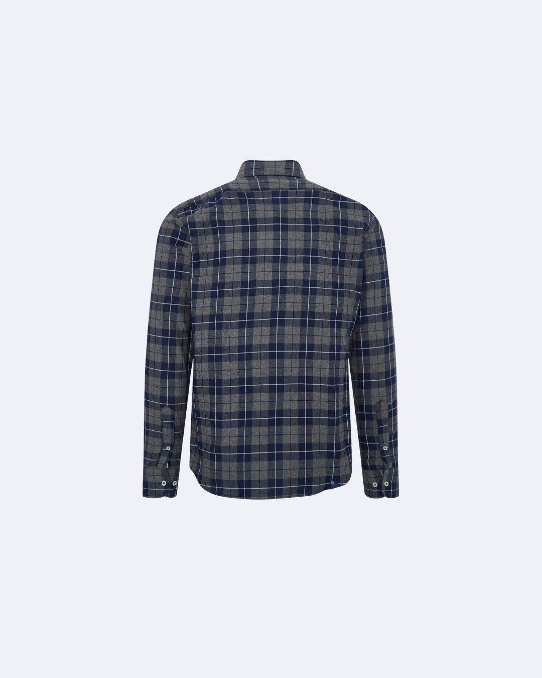 Camisa Sport Cuadros Gris Marino