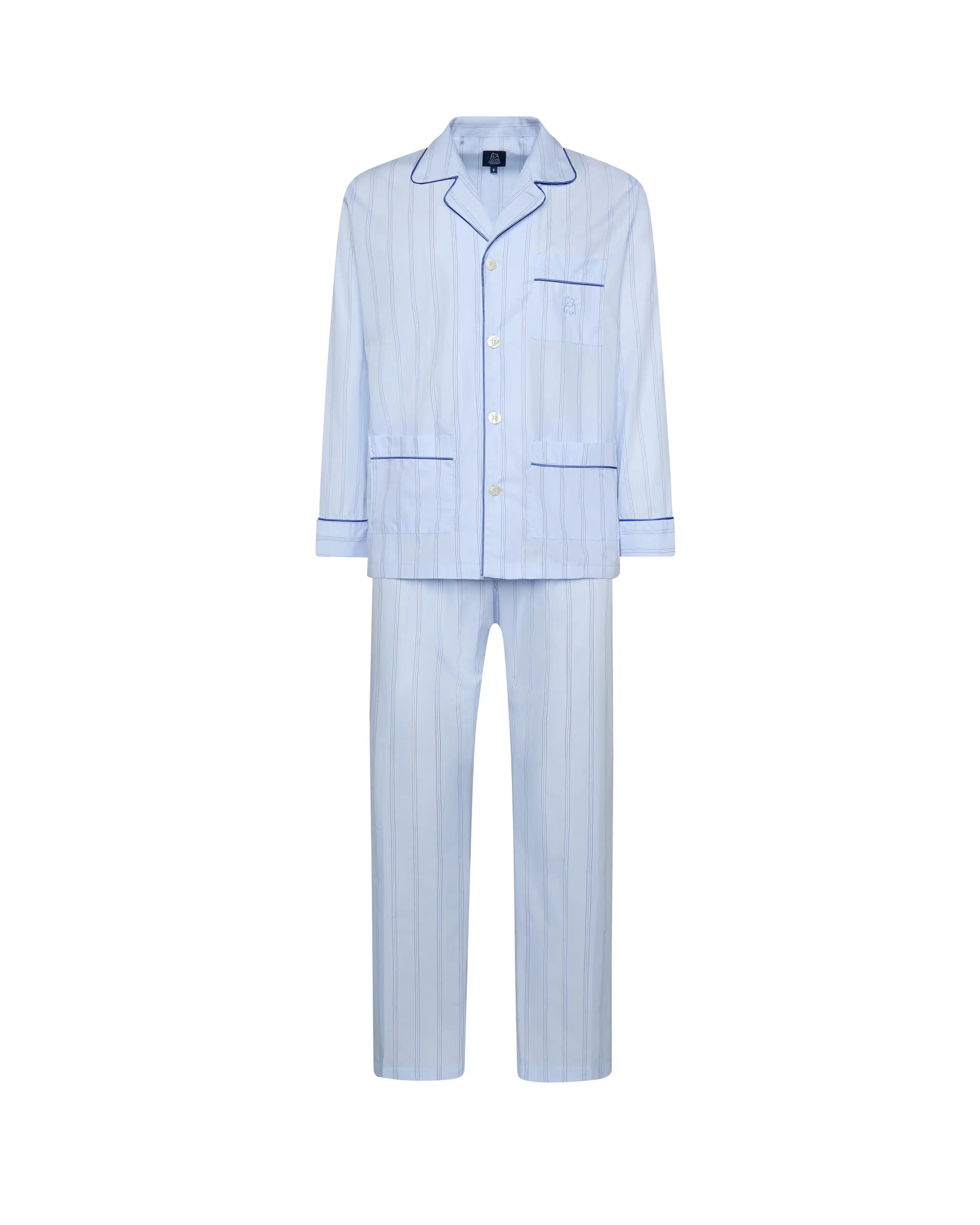 Pijama largo de hombre Kiff Kiff de tela con rayas