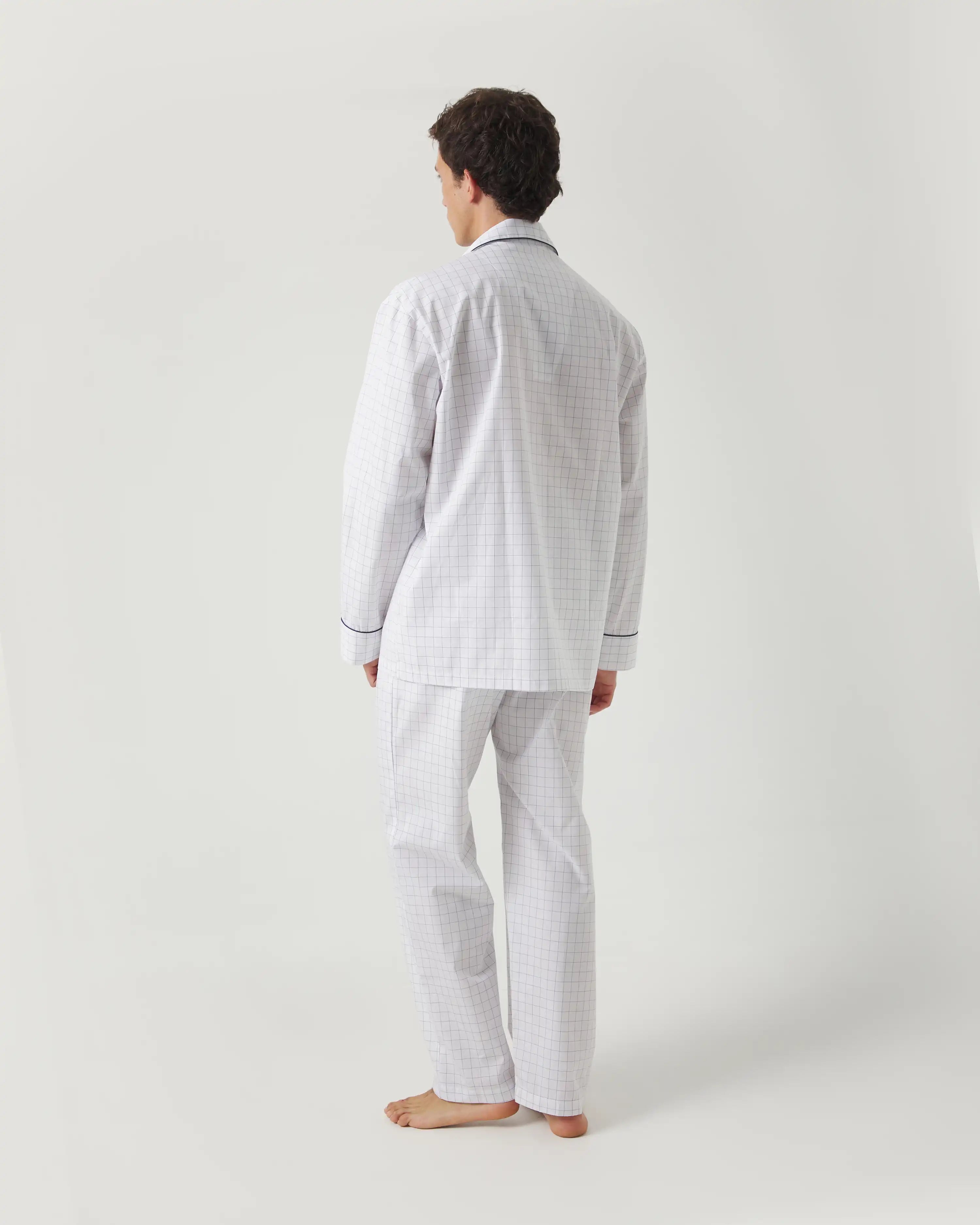 Pijama largo de hombre Kiff Kiff de tela con cuadros