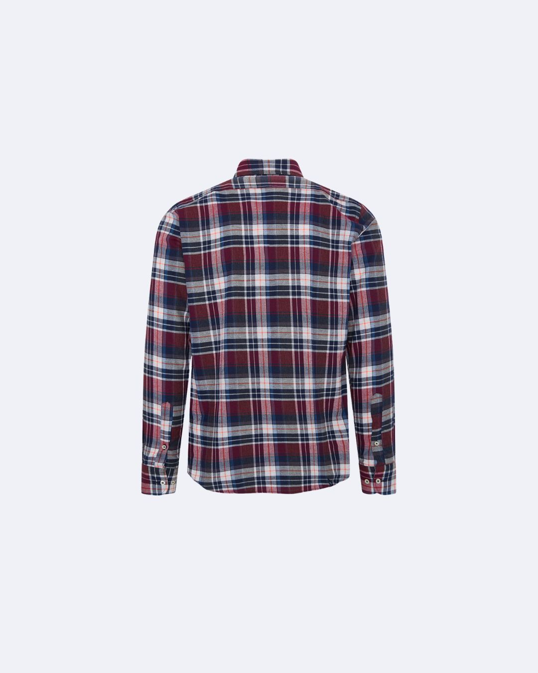 Camisa Sport grana cuadros azul beige