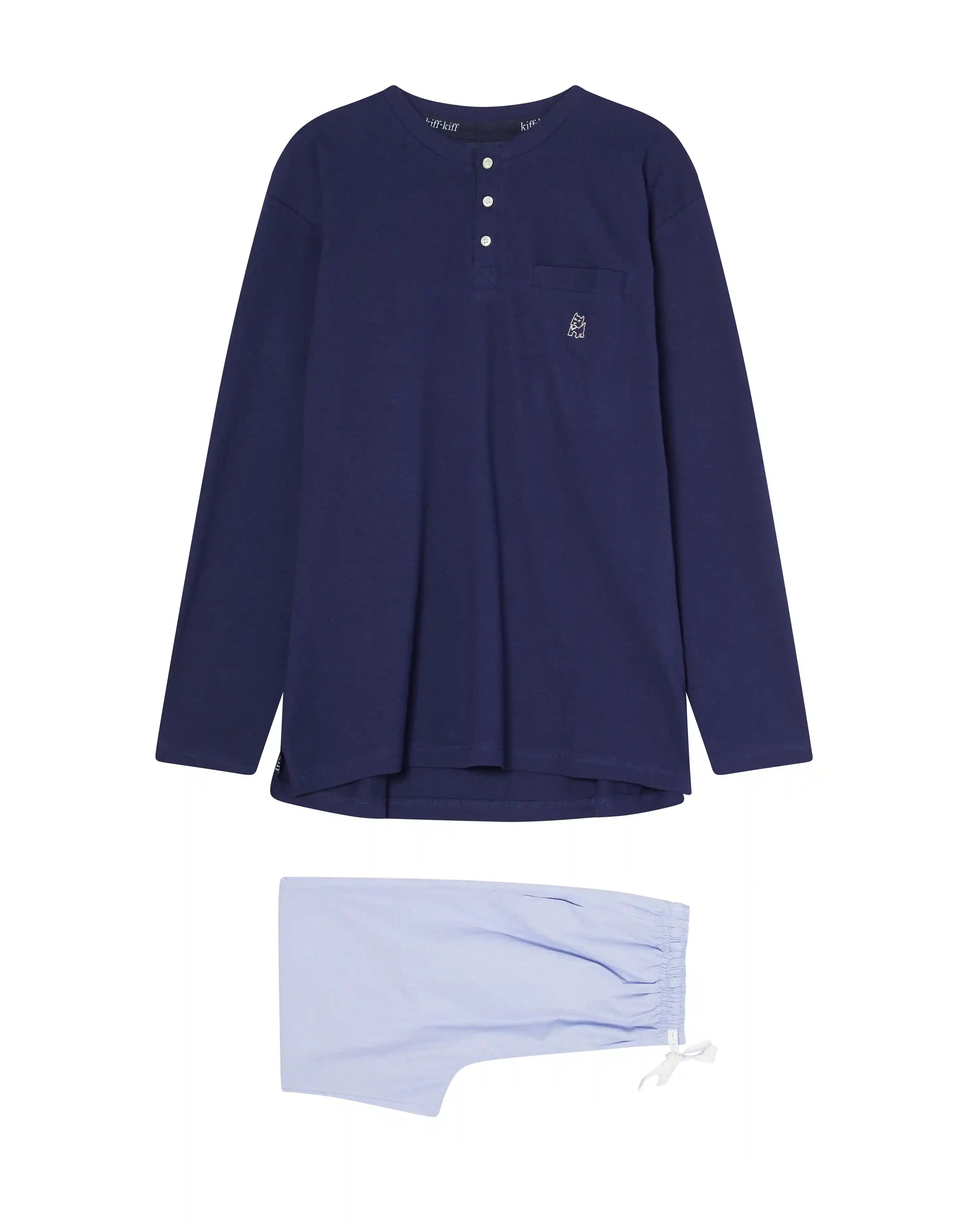 Pijama largo combinado de hombre Kiff Kiff