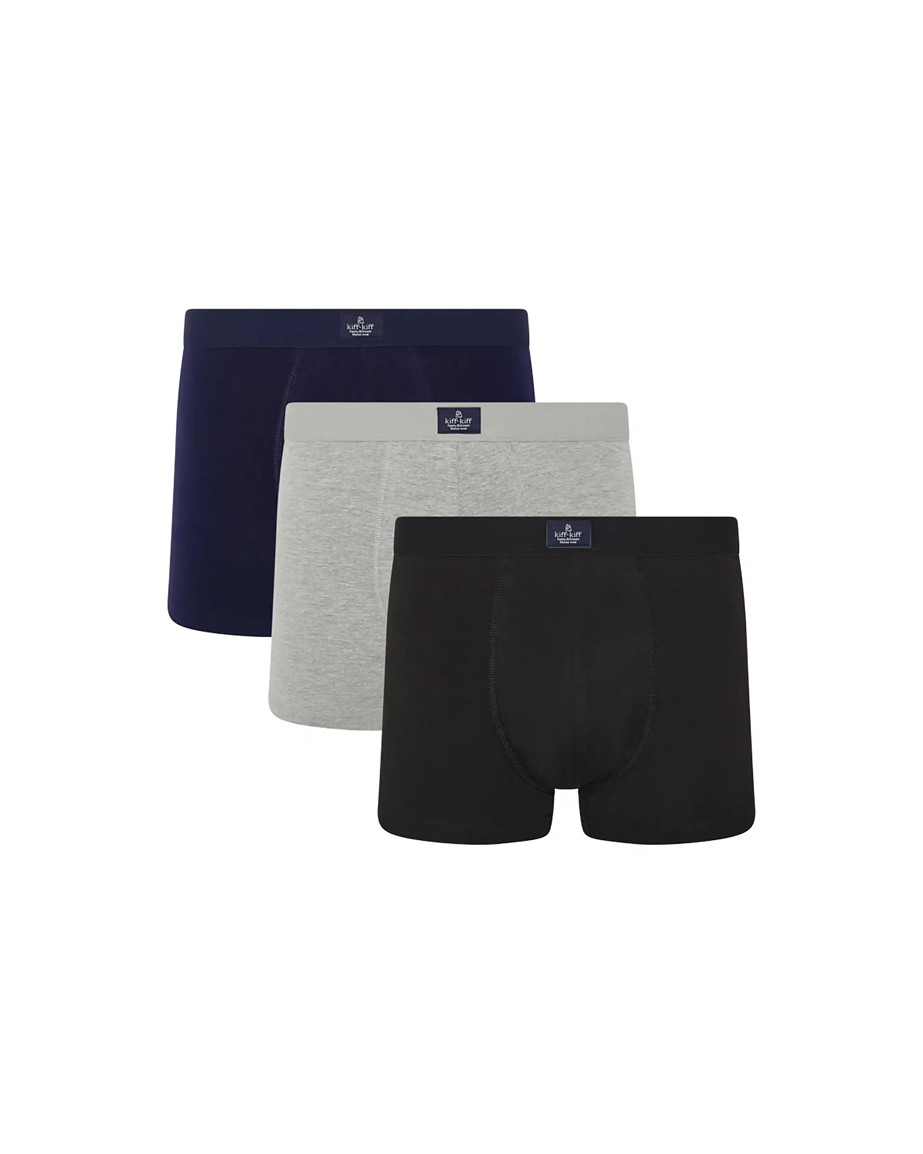 Pack de tres bóxer de punto de hombre Kiff Kiff