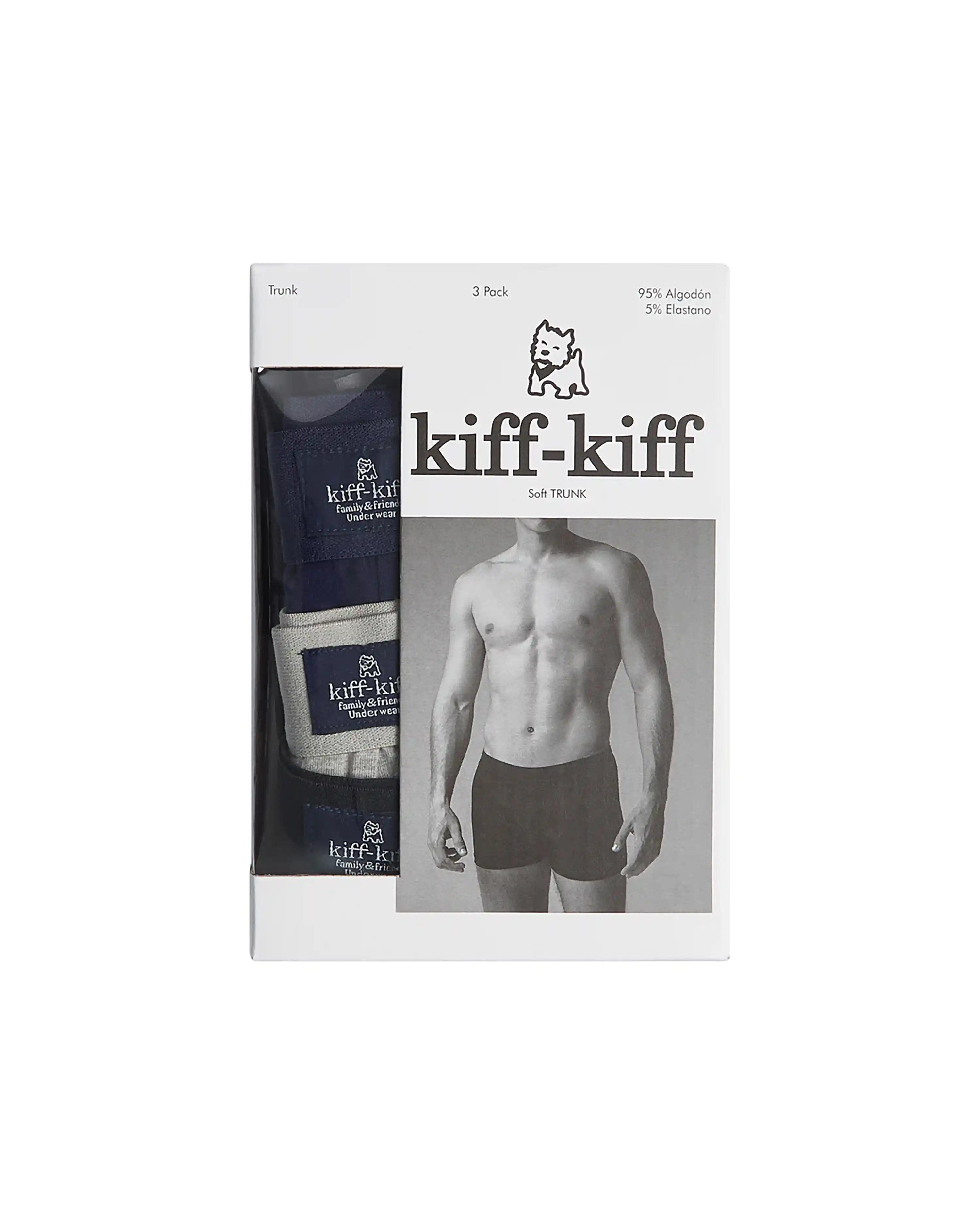 Pack de tres bóxer de punto de hombre Kiff Kiff