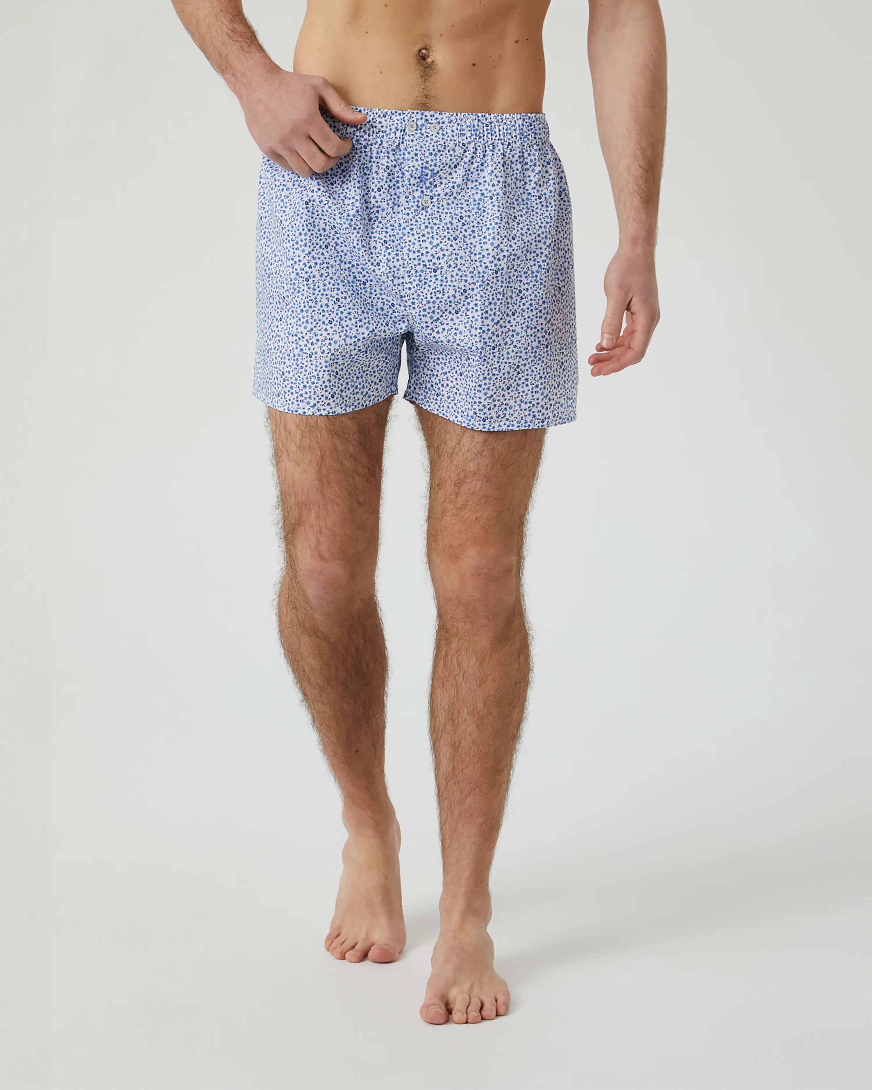 Bóxer de tela de hombre Kiff Kiff estampado flor azul