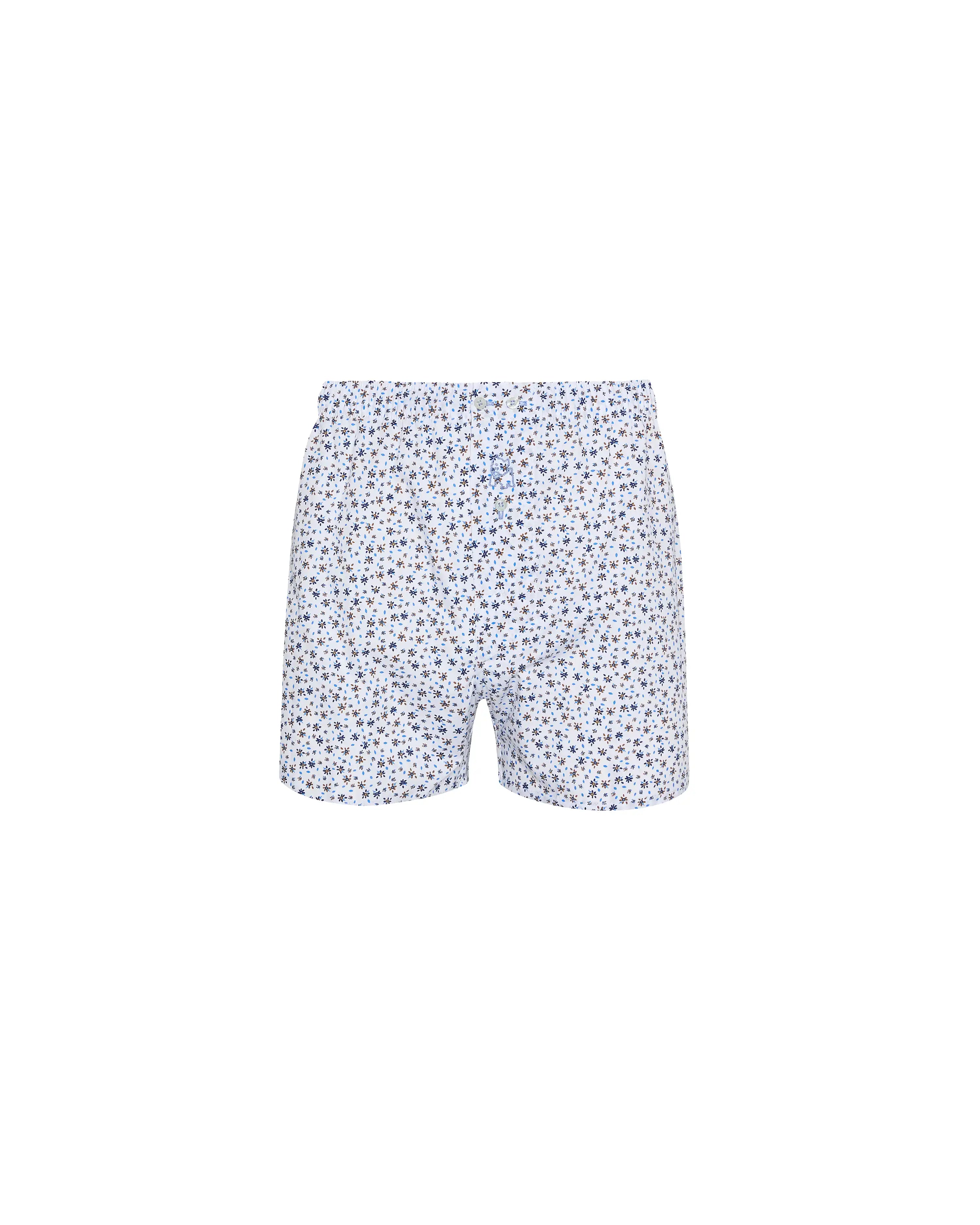 Bóxer de tela de hombre Kiff Kiff estampado flor azul y tostado