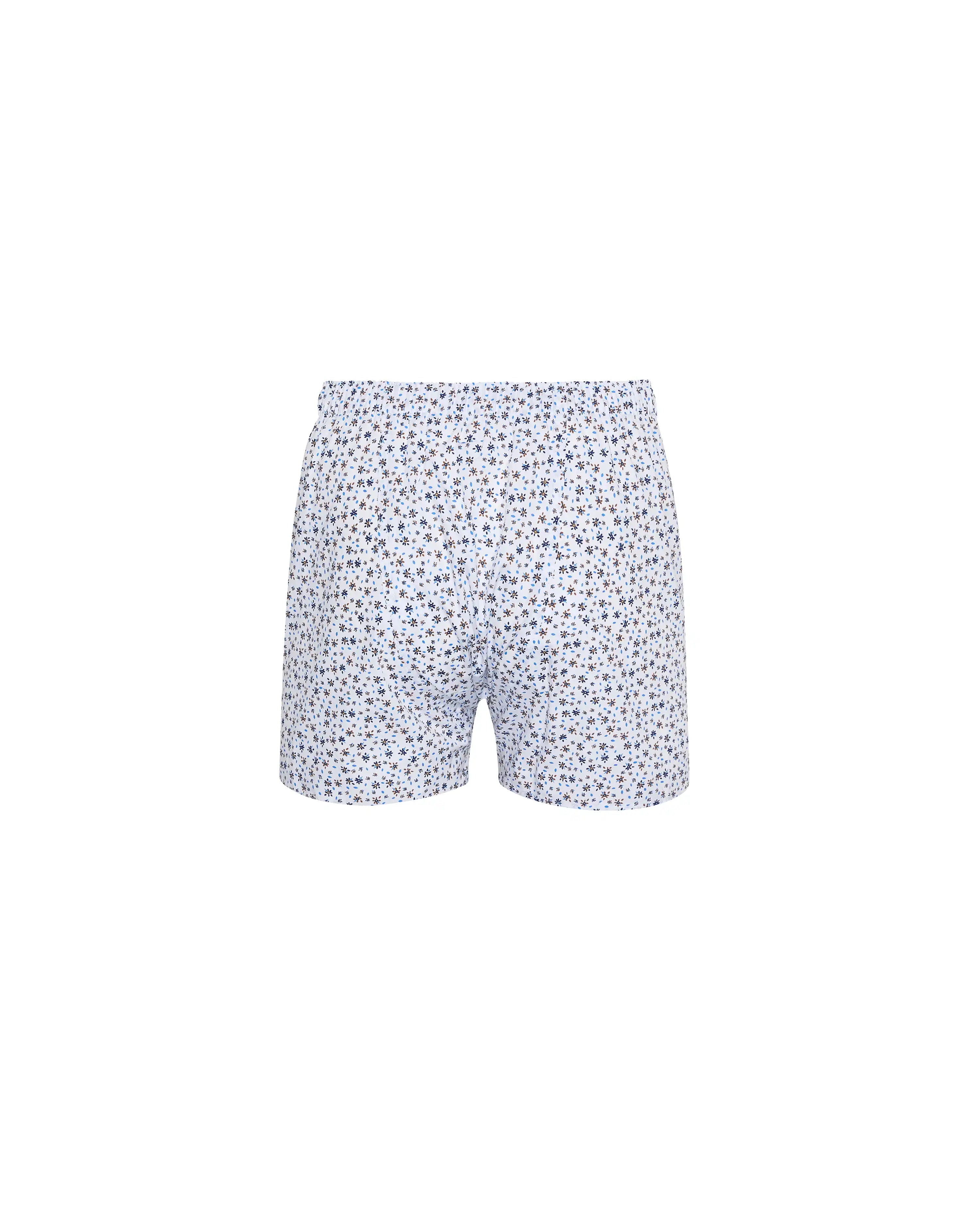 Bóxer de tela de hombre Kiff Kiff estampado flor azul y tostado