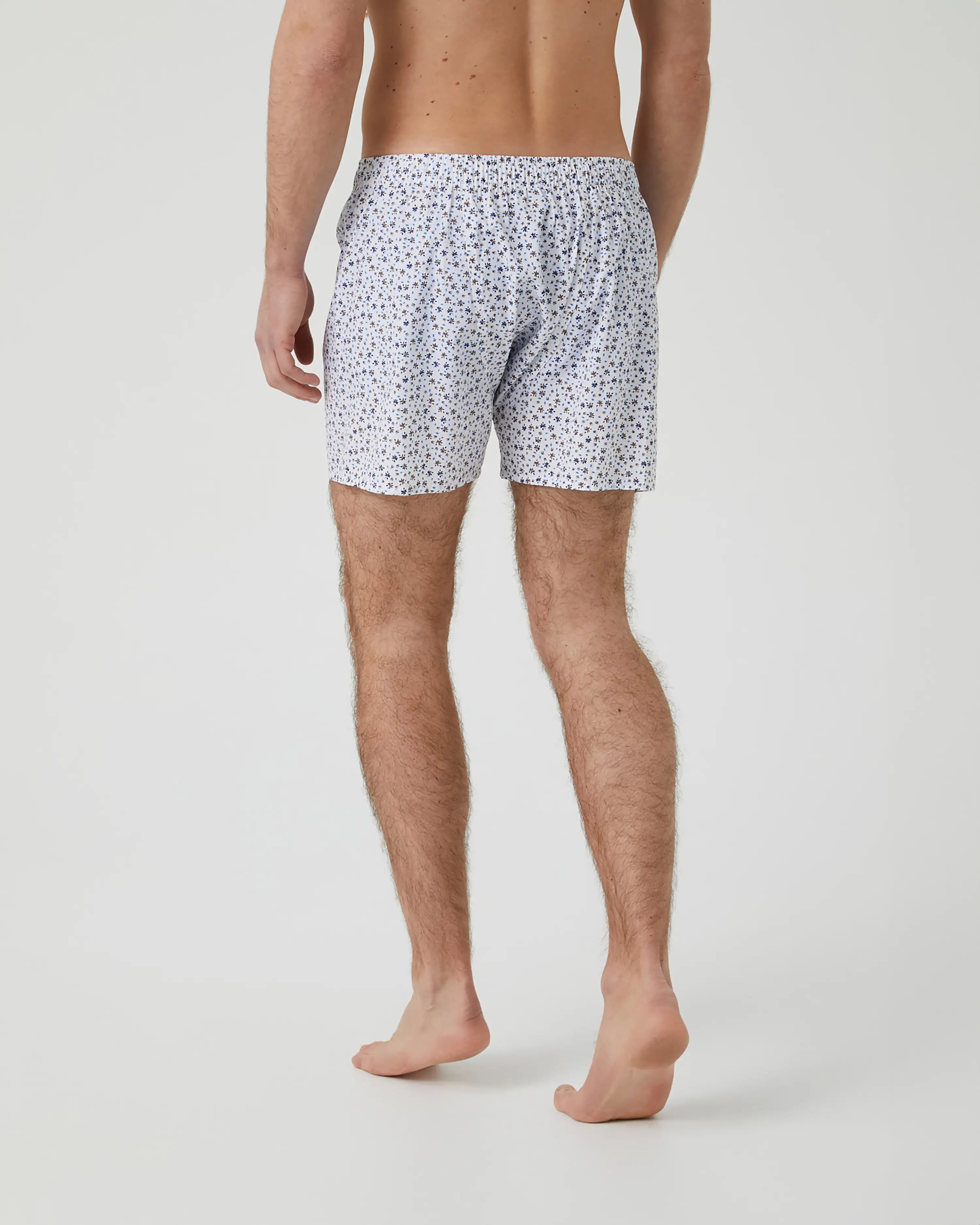Bóxer de tela de hombre Kiff Kiff estampado flor azul y tostado