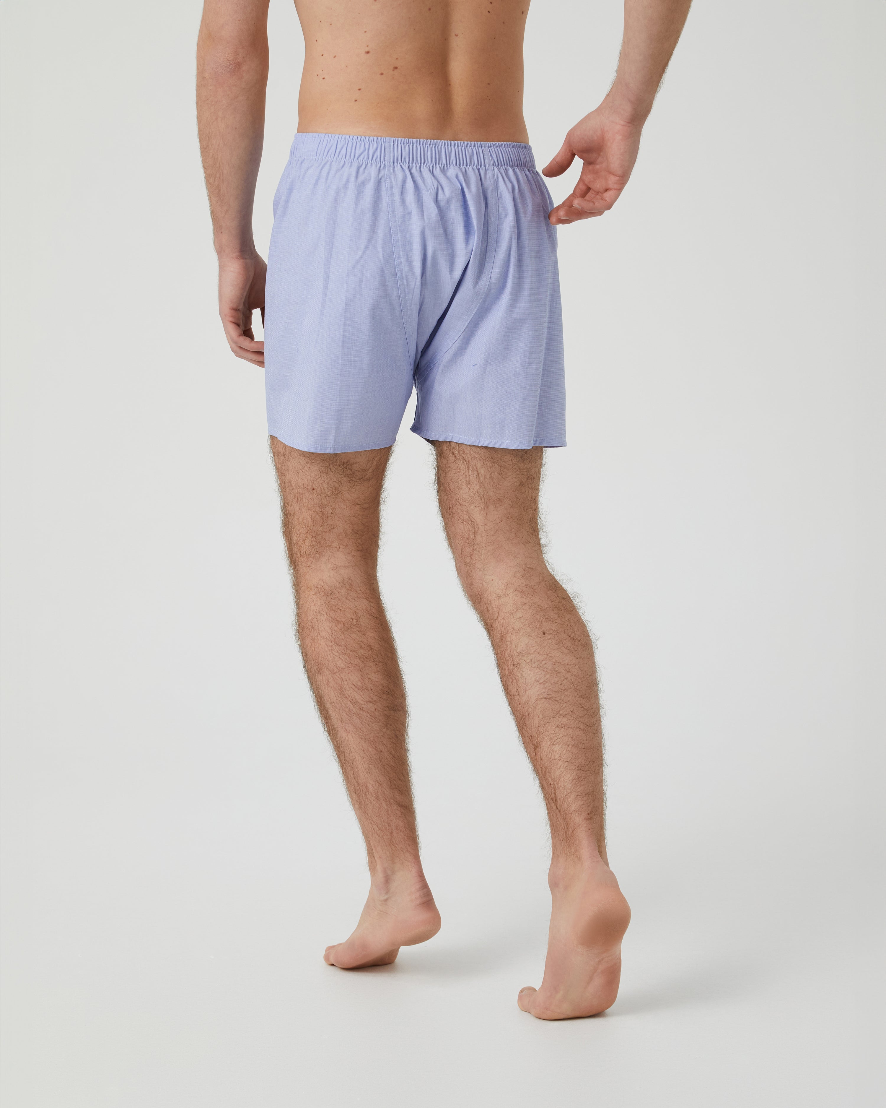 Bóxer de tela liso azul