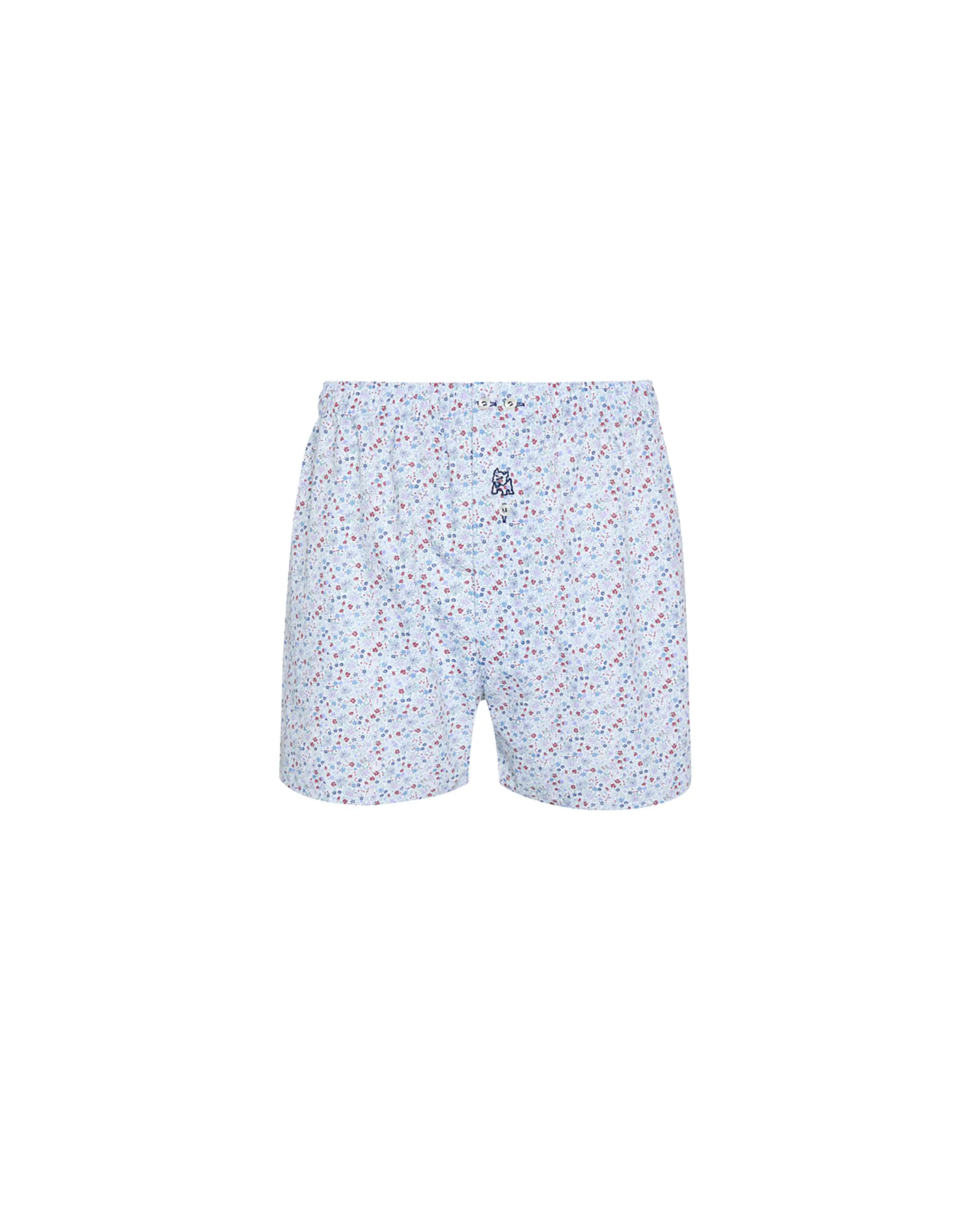 Bóxer de tela de hombre Kiff Kiff estampado flor azul grana