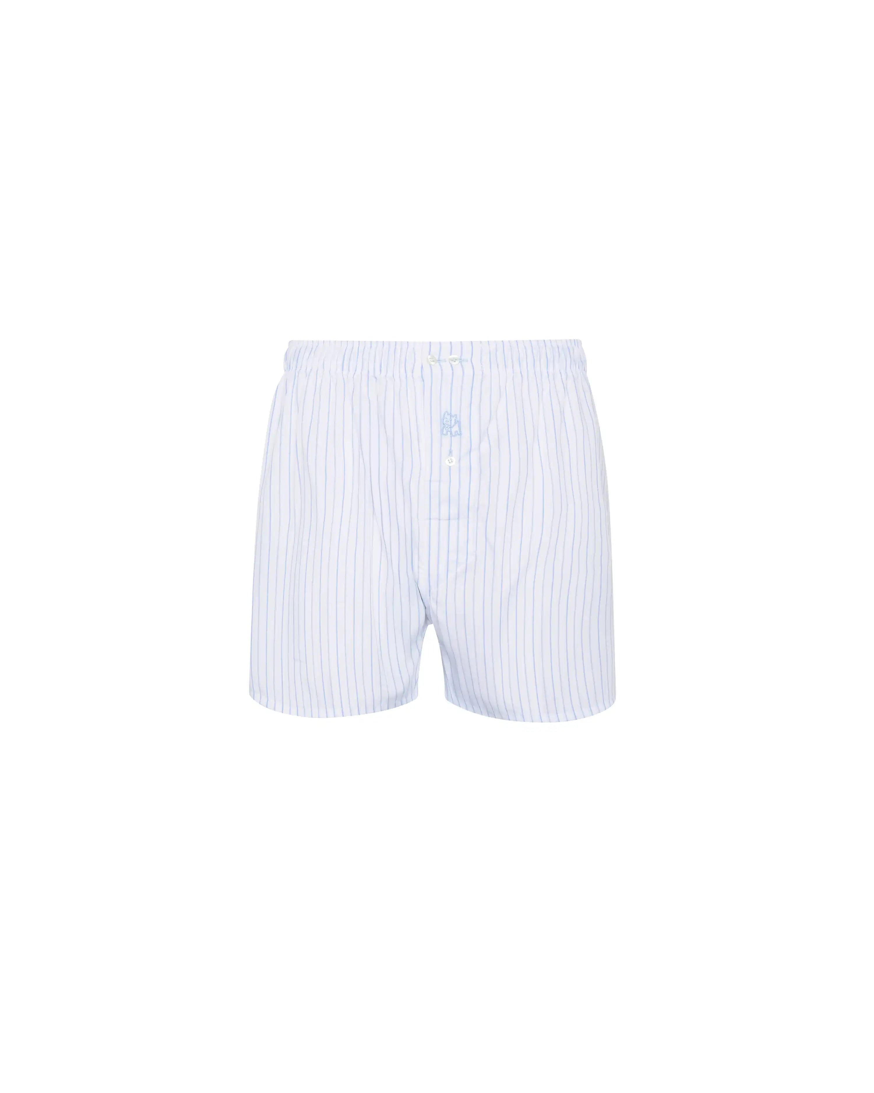 Bóxer blanco con doble raya azul