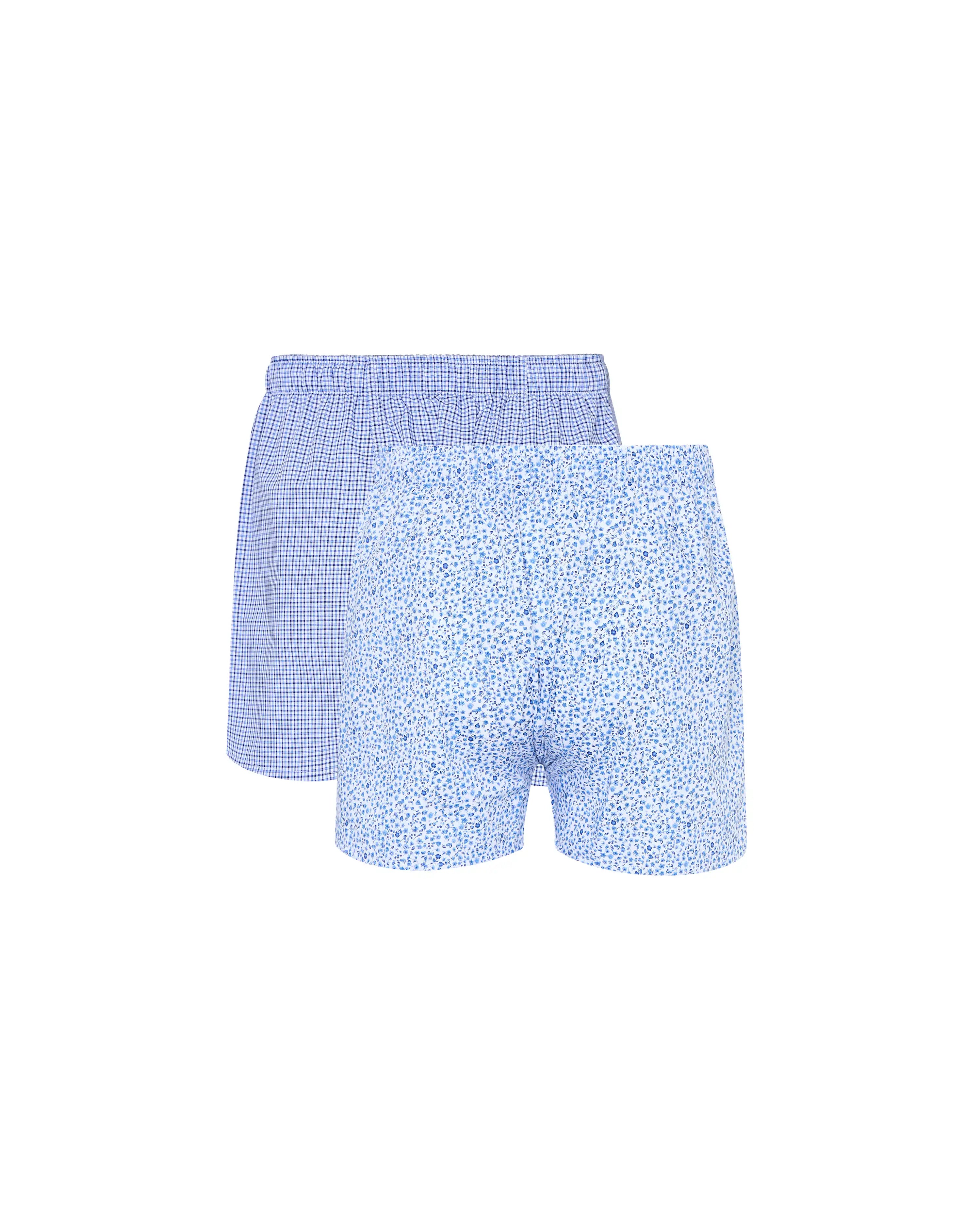Pack de dos bóxer de tela de hombre Kiff Kiff flor/cuadro