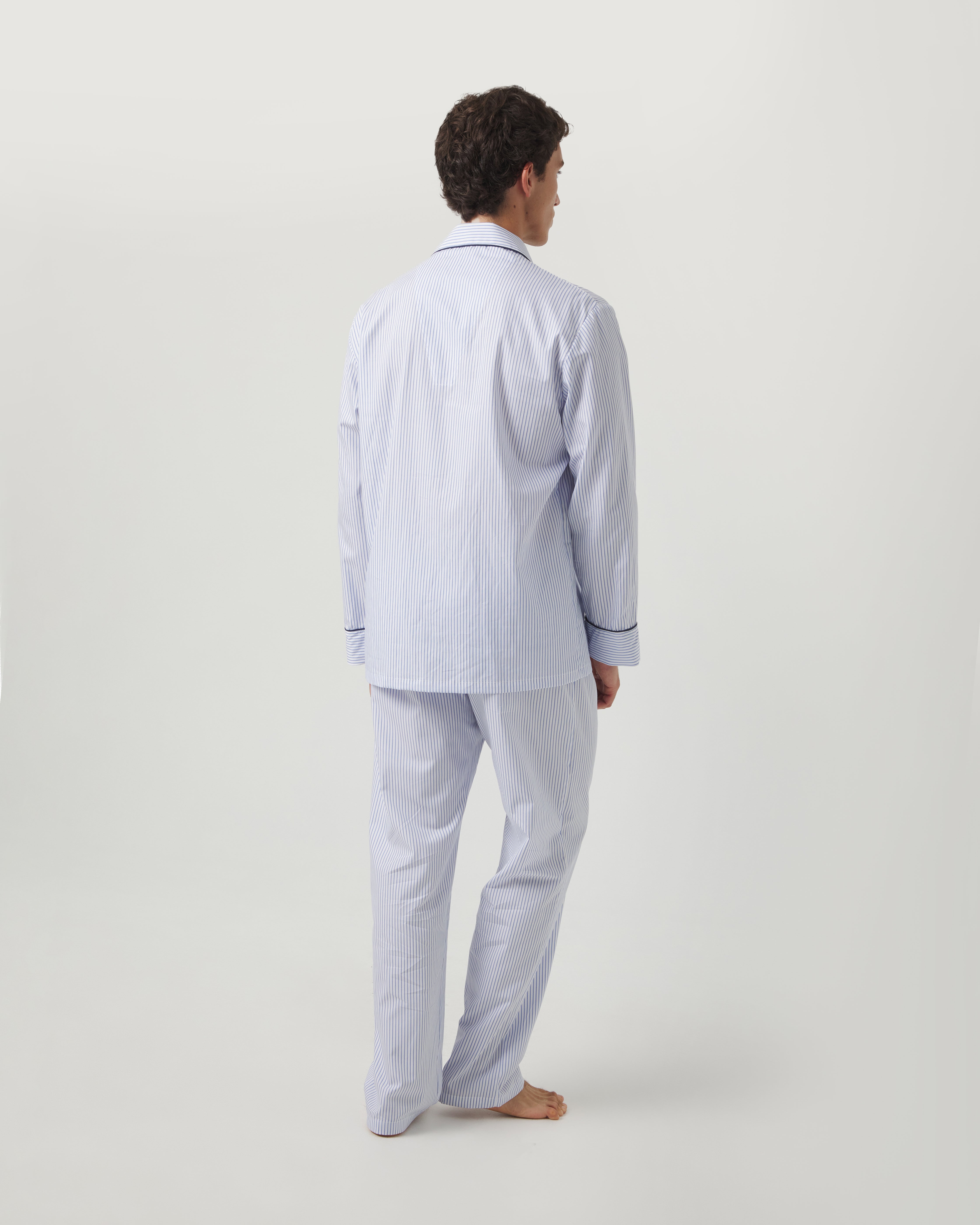 Pijama largo de hombre Kiff Kiff de tela con rayas