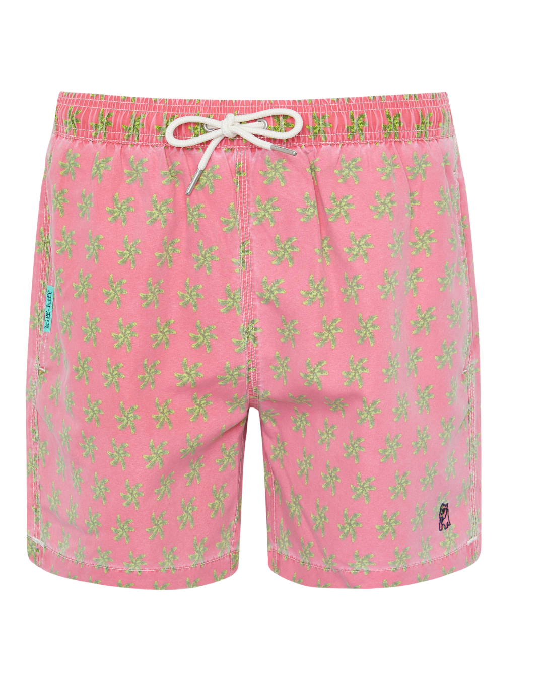 Bañador bermuda estampado Palma rosa lavado