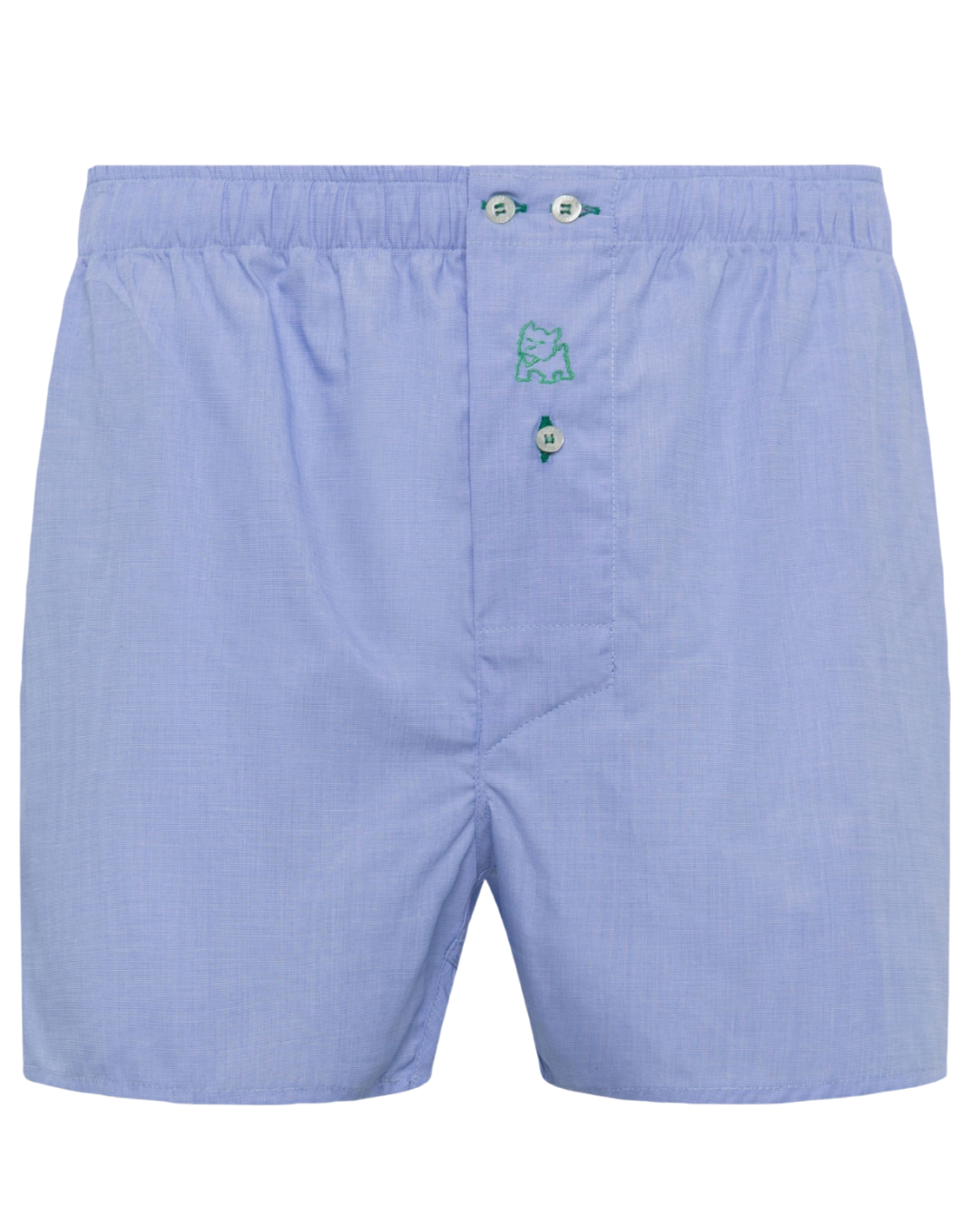 Bóxer de tela liso azul