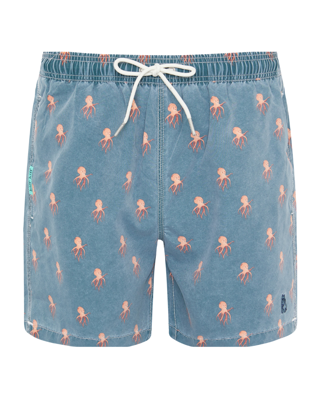 Bañador bermuda estampado Pulpos verde lavado