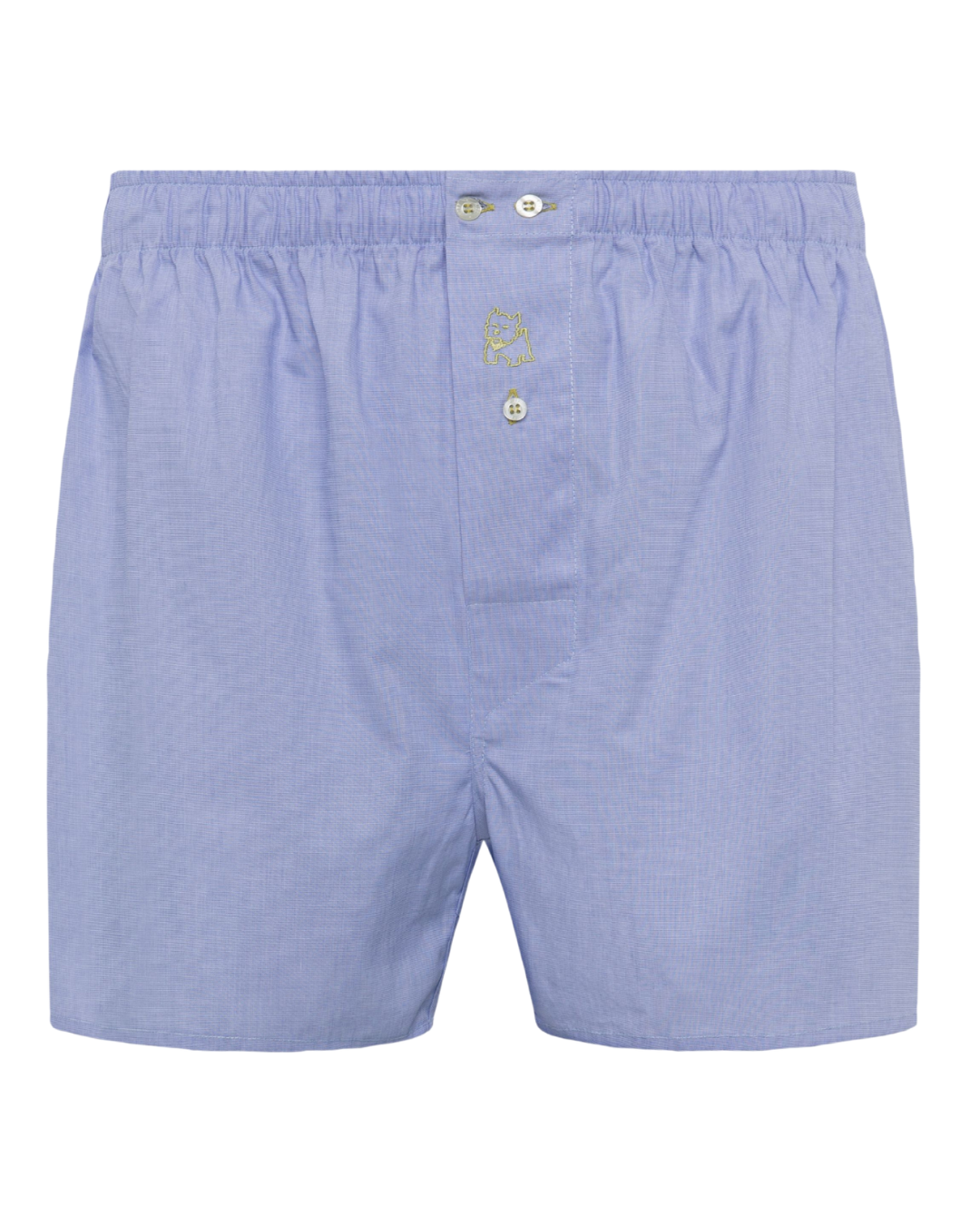 Bóxer de tela liso azul