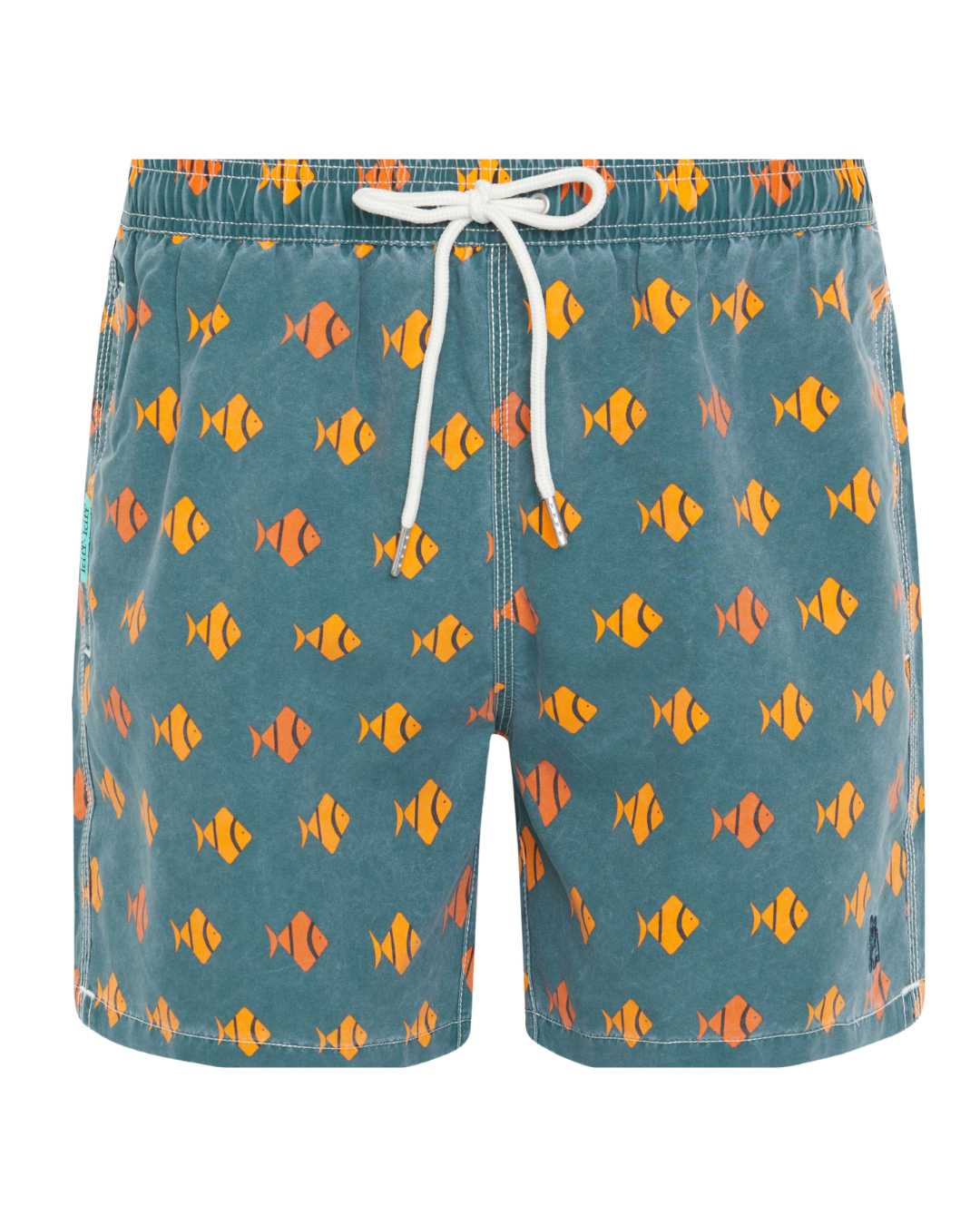 Bañador bermuda estampado Pez verde lavado