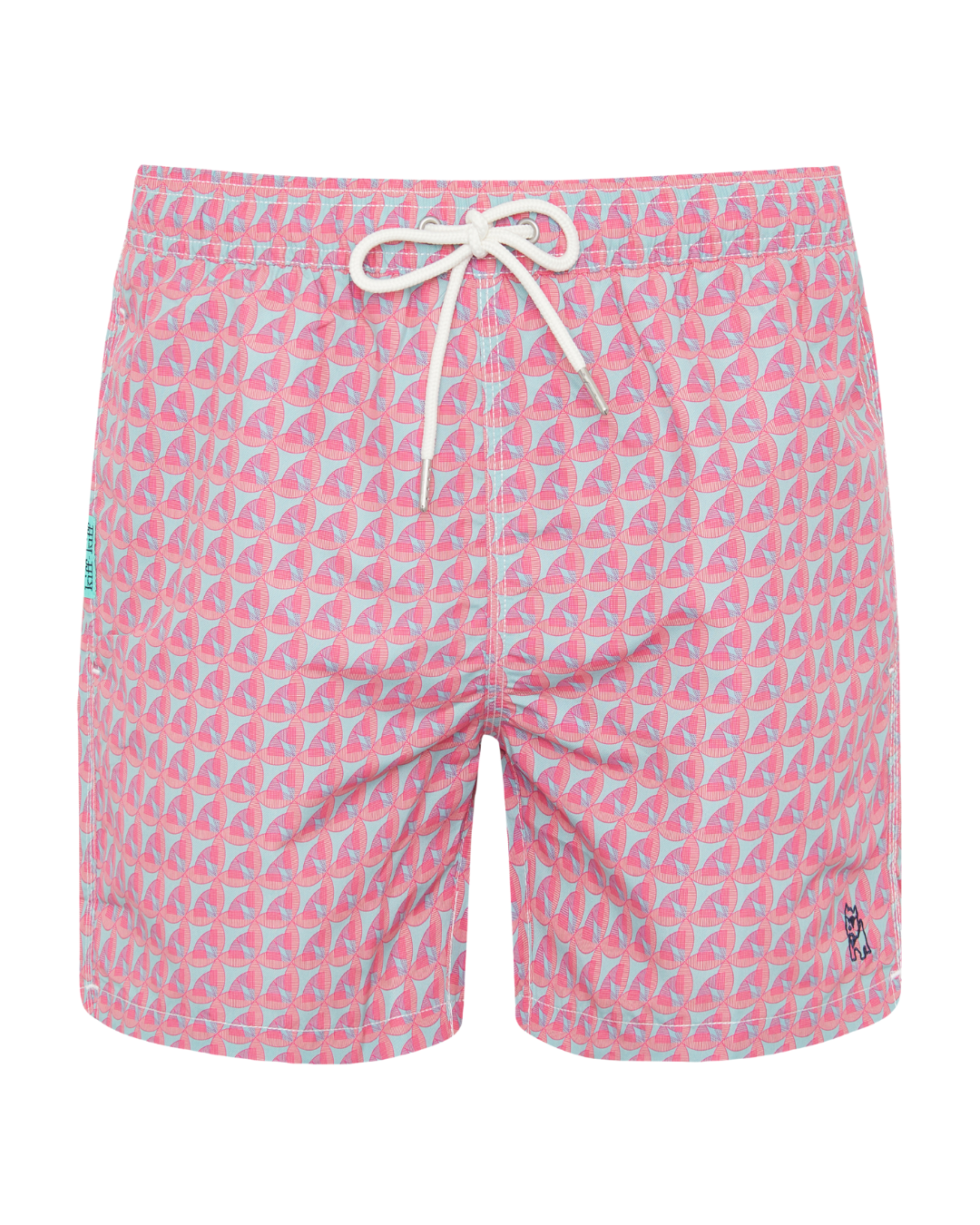 Bañador bermuda estampado Geométrico rosa