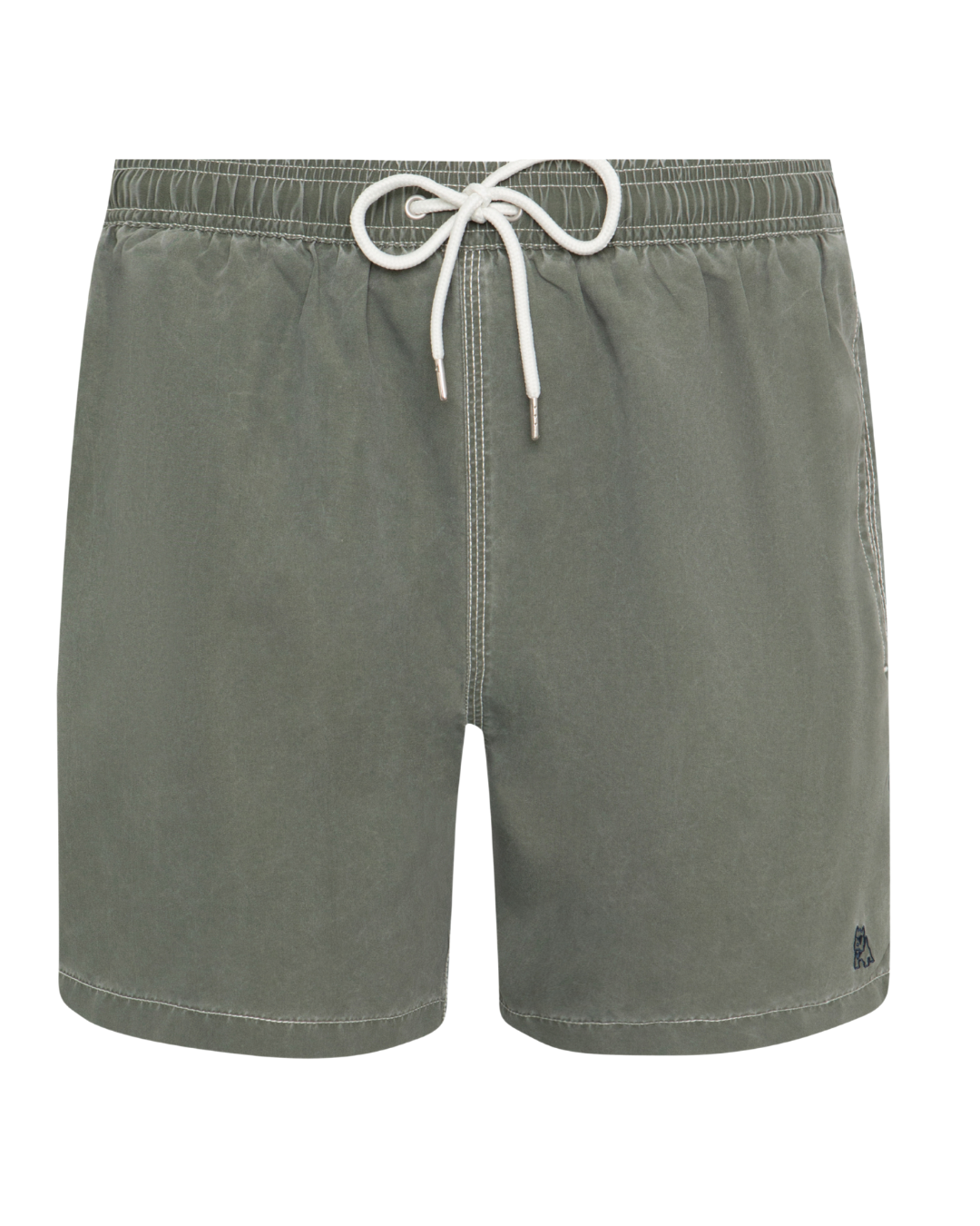 Bañador bermuda Liso verde kaky lavado