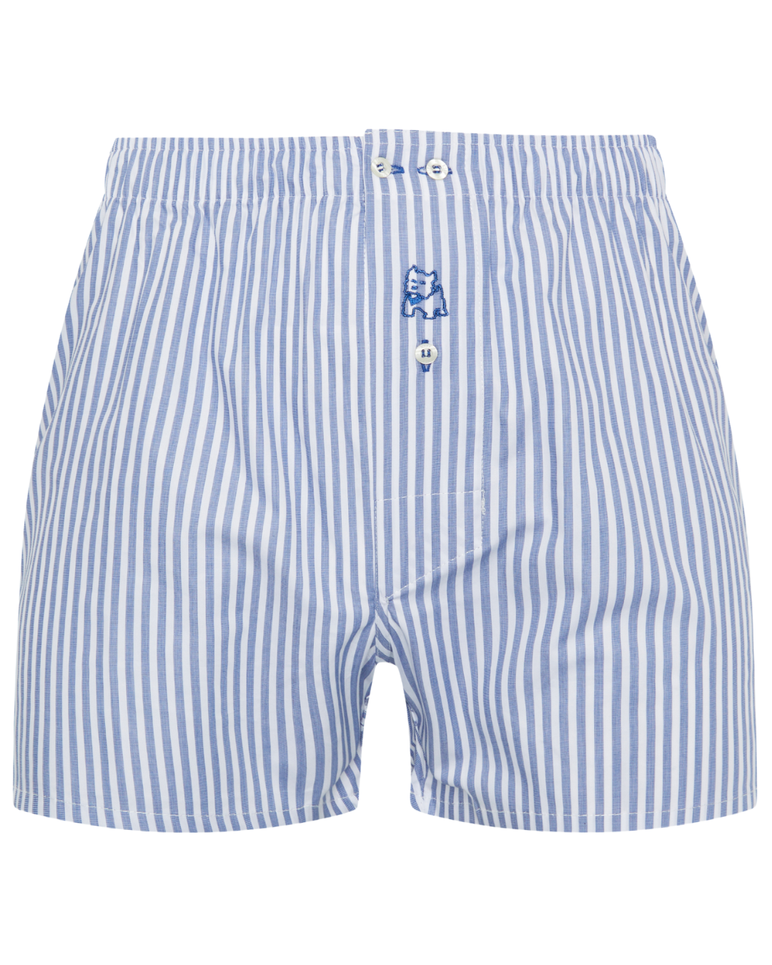 Boxer de tela rayas azules