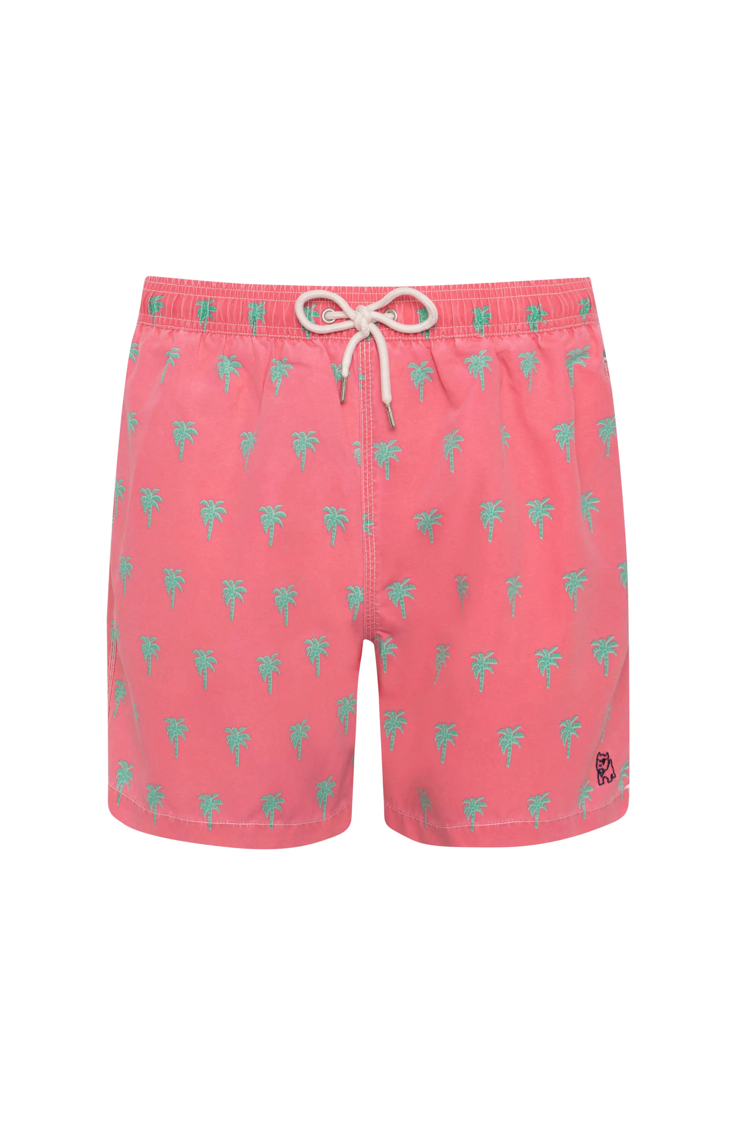 Bañador bermuda estampado Palma rosa lavado
