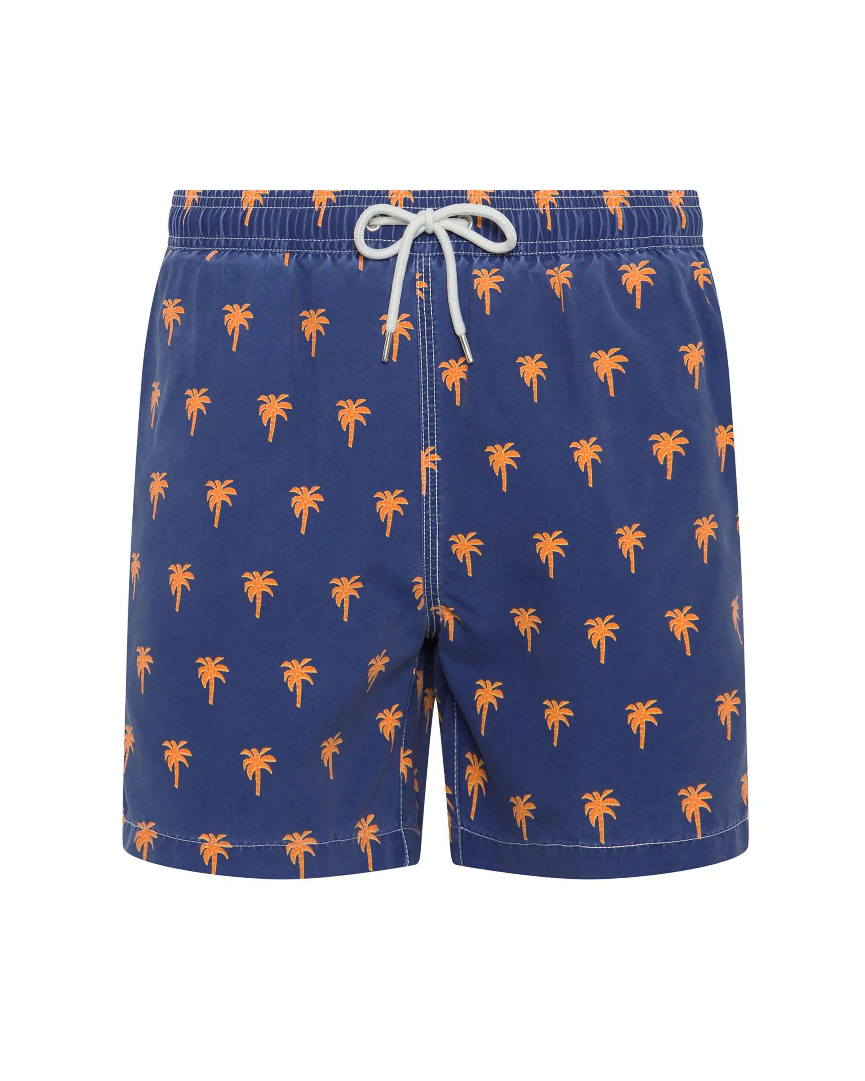 Bañador bermuda estampado Palma azul lavado