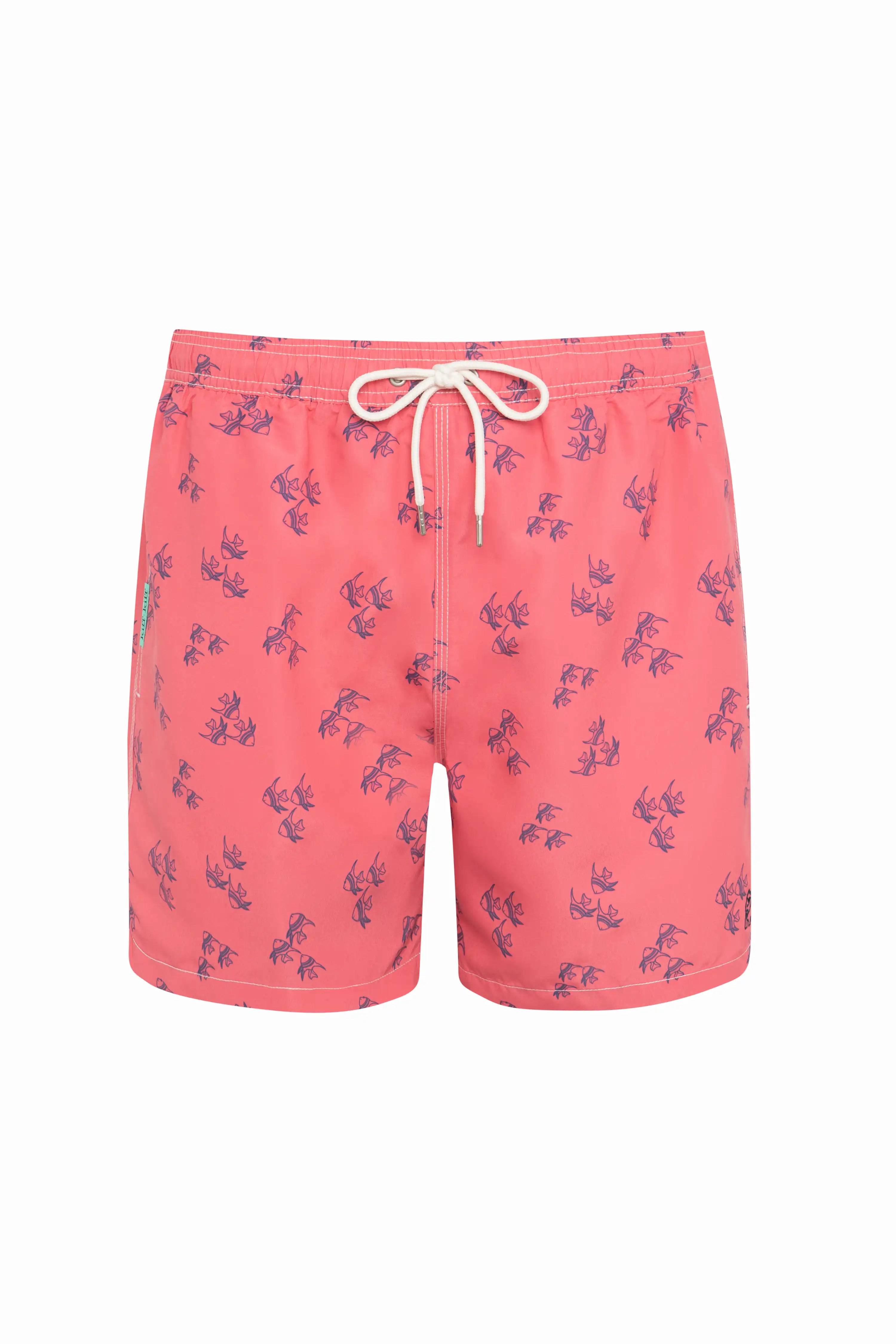 Bañador bermuda estampado banco peces rosa