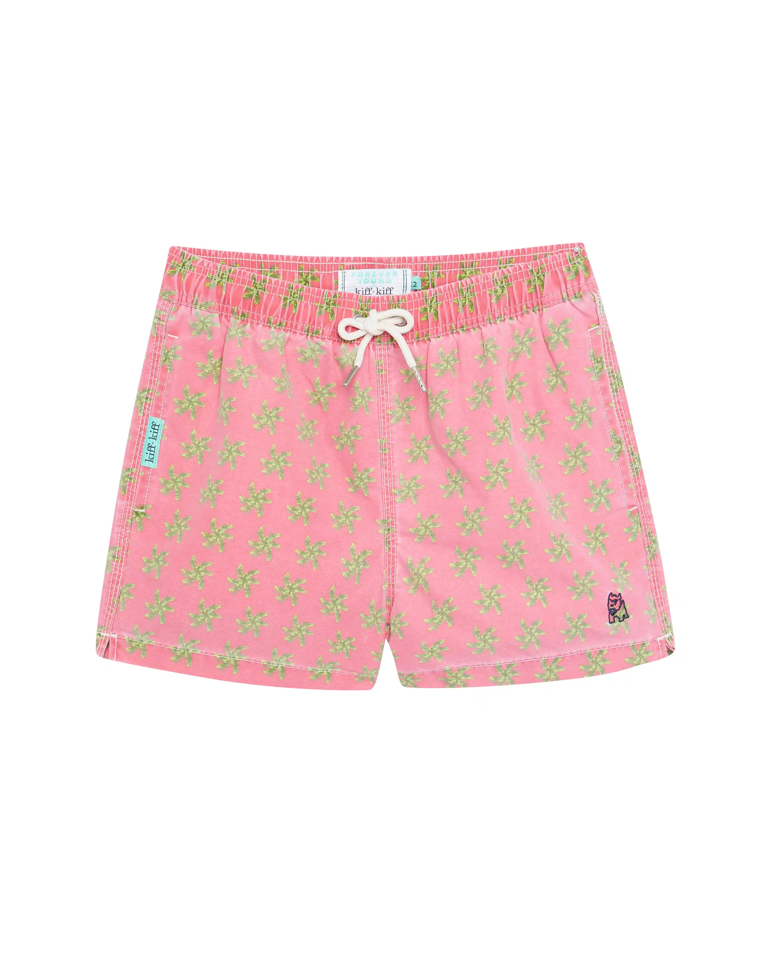 Bañador bermuda niño Kiff Kiff rosa claro lavado estampado Palma