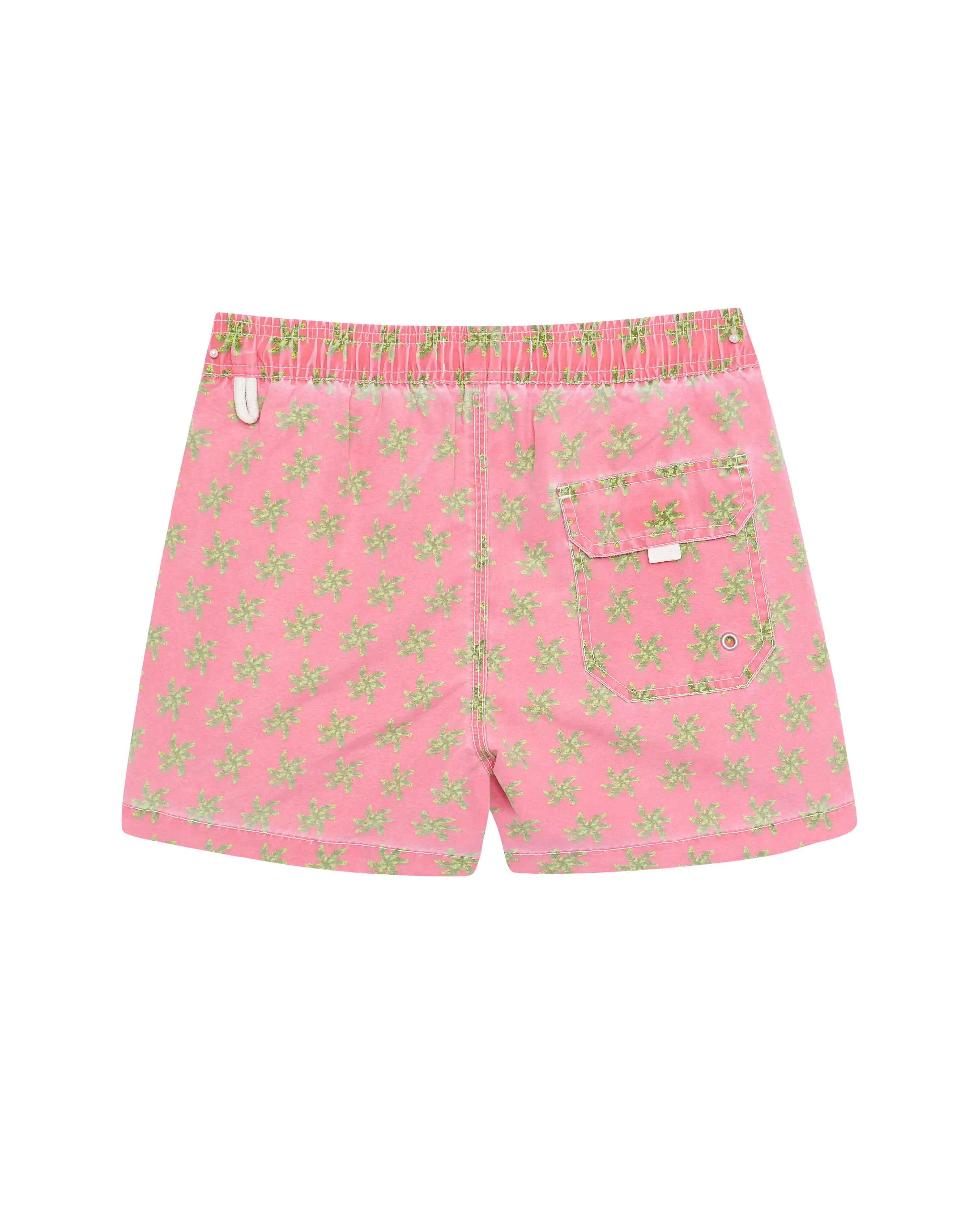 Bañador bermuda niño Kiff Kiff rosa claro lavado estampado Palma