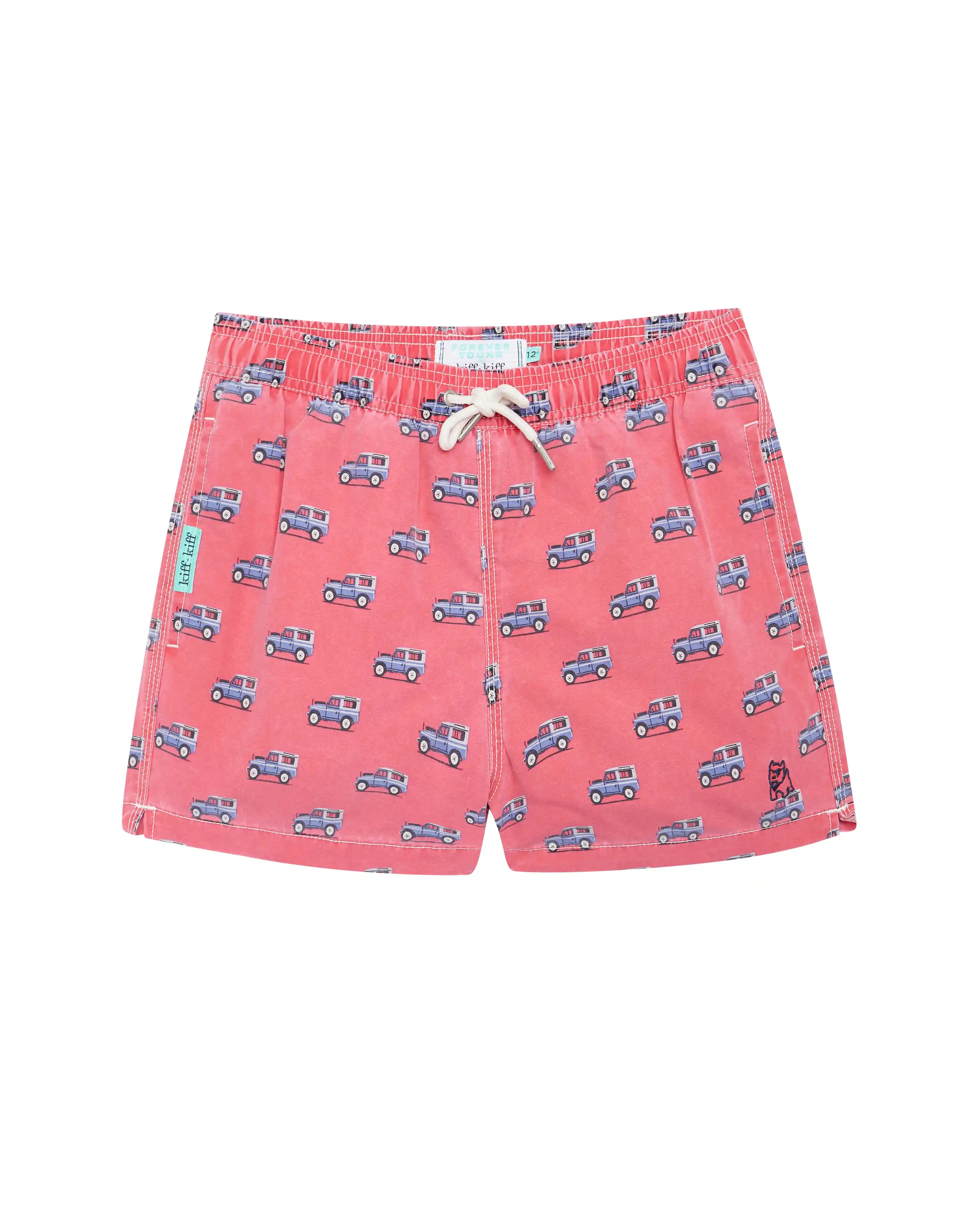 Bañador bermuda niño Kiff Kiff rosa lavado estampado Jeep