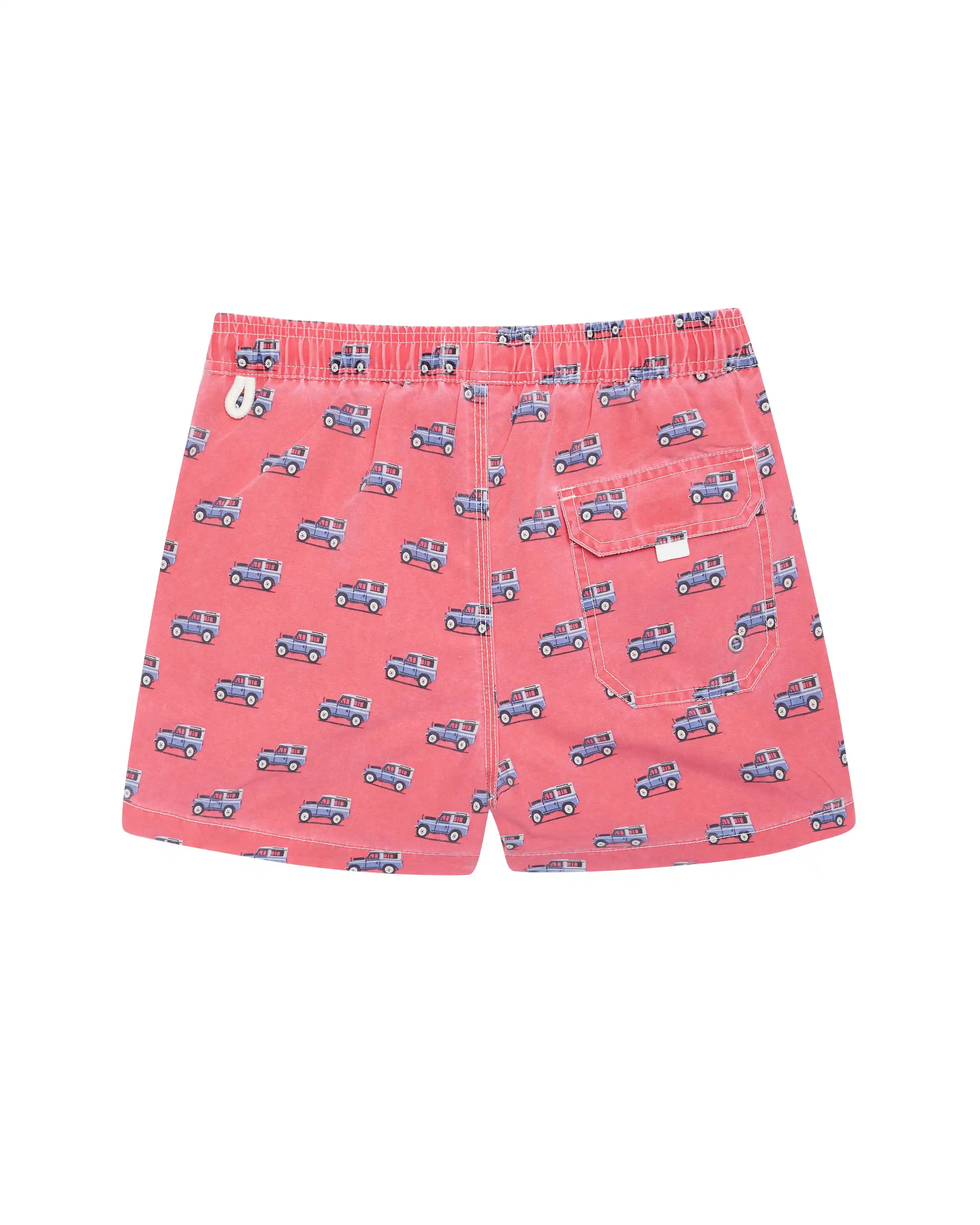 Bañador bermuda niño Kiff Kiff rosa lavado estampado Jeep