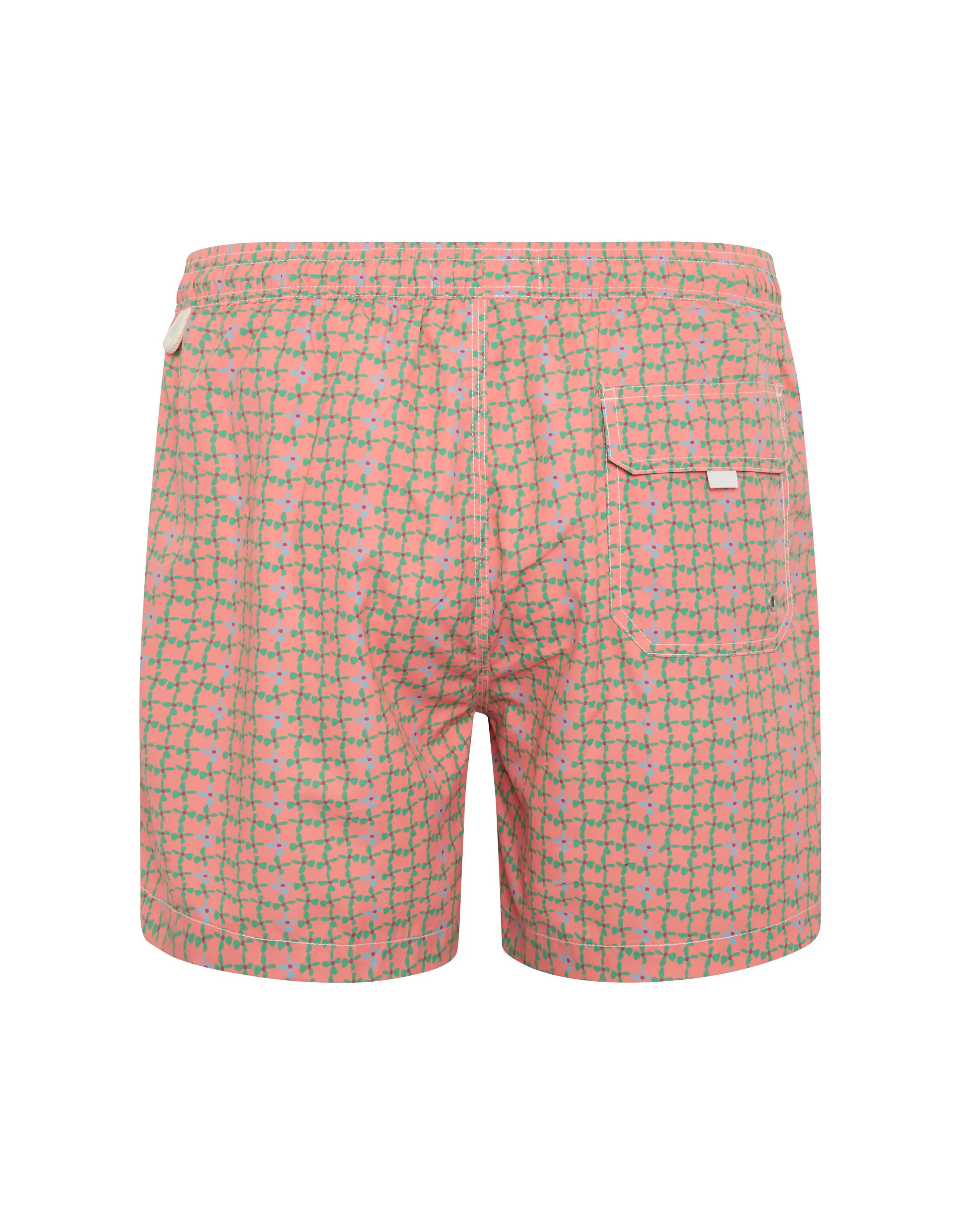 Bañador bermuda hombre Kiff Kiff naranja estampado flores
