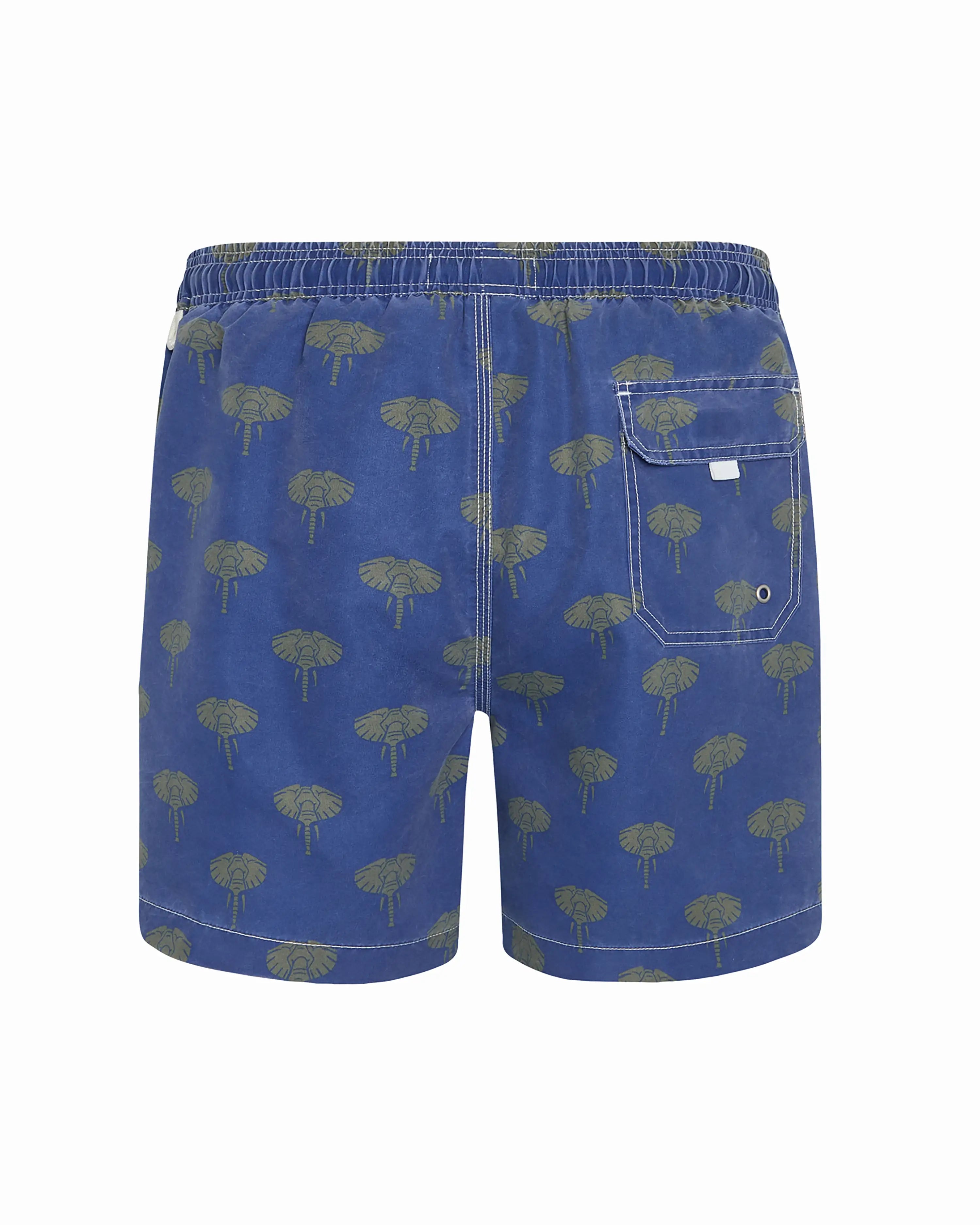 Bañador bermuda hombre Kiff Kiff azul lavado estampado Elefantes