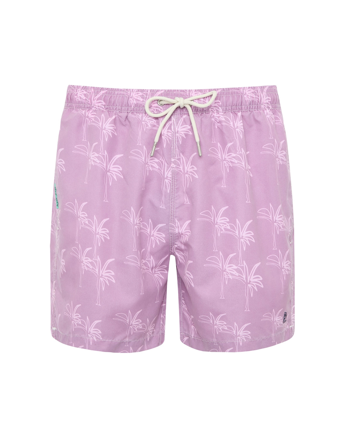 Bañador bermuda hombre Kiff Kiff rosa lavado estampado Palmeras