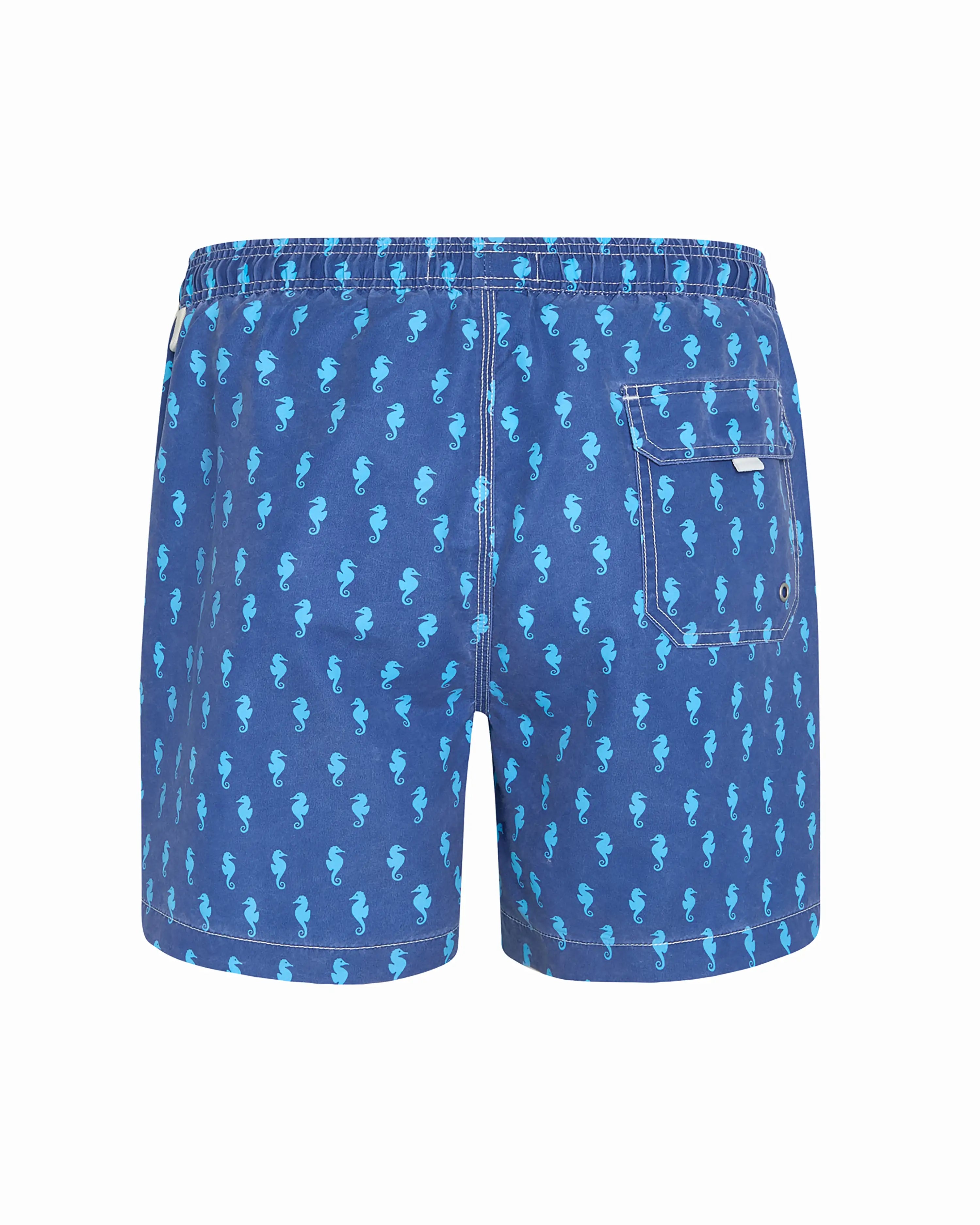 Bañador bermuda hombre Kiff Kiff azul lavado estampado Caballito de Mar