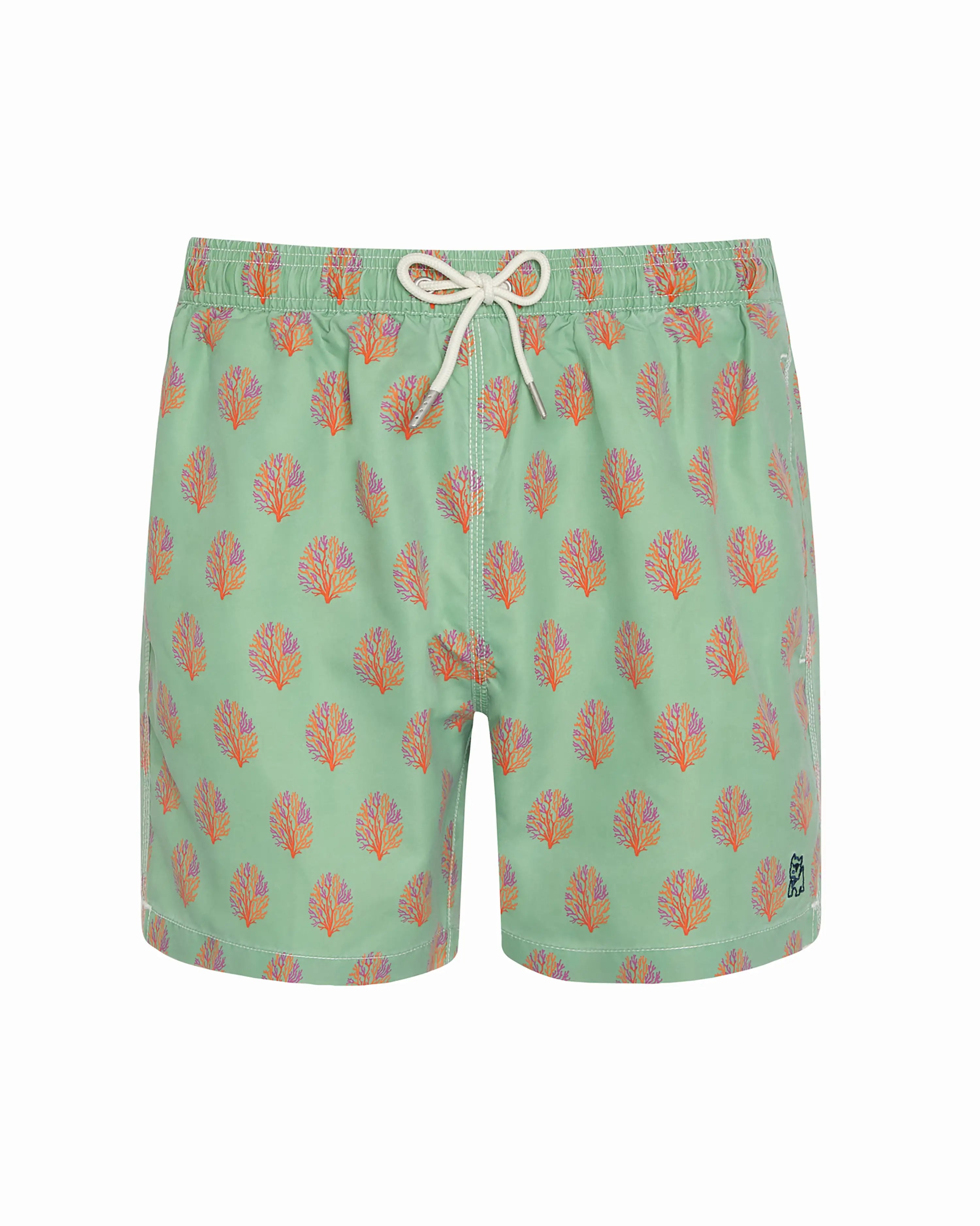 Bañador bermuda hombre Kiff Kiff verde lavado estampado Corales