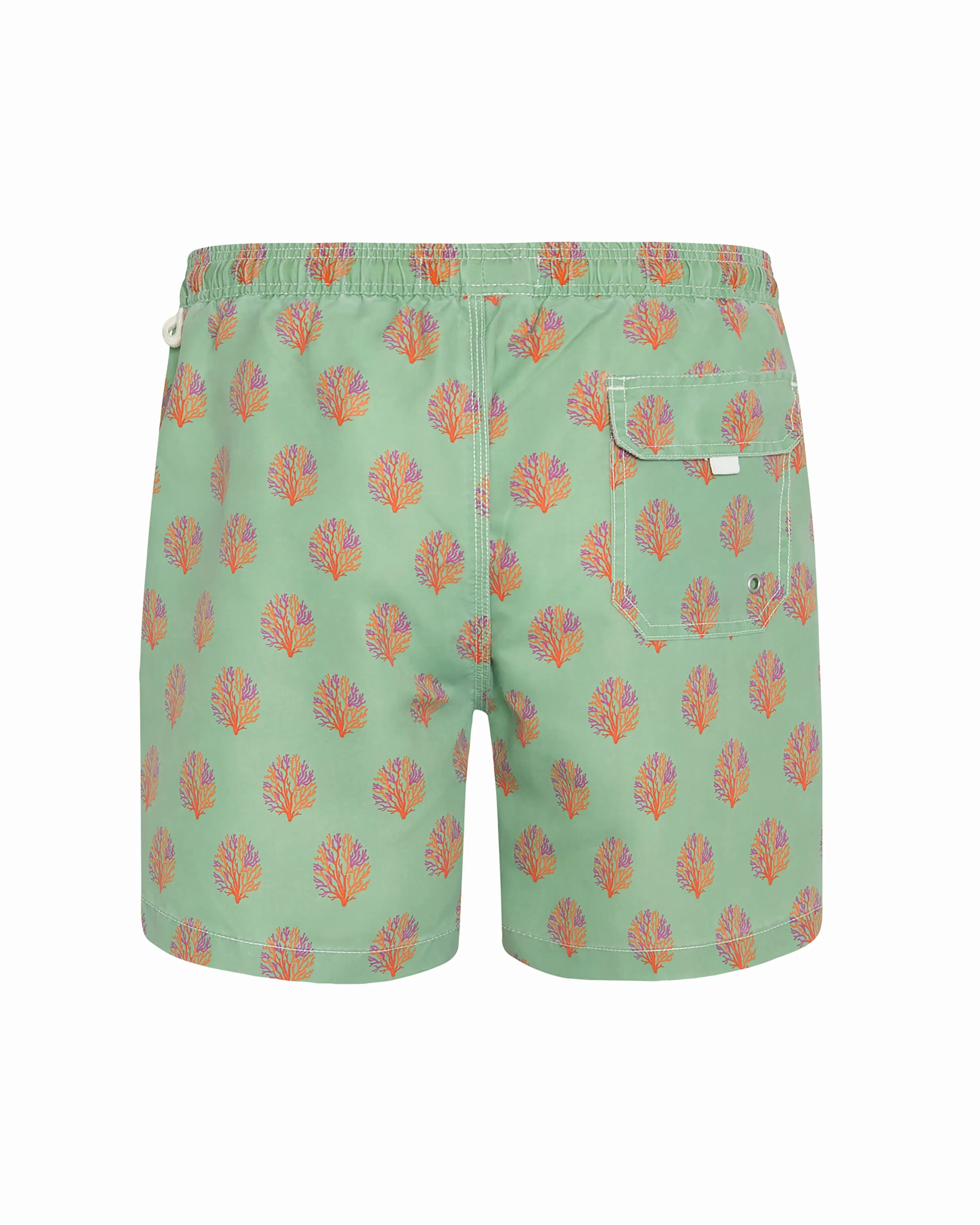 Bañador bermuda hombre Kiff Kiff verde lavado estampado Corales